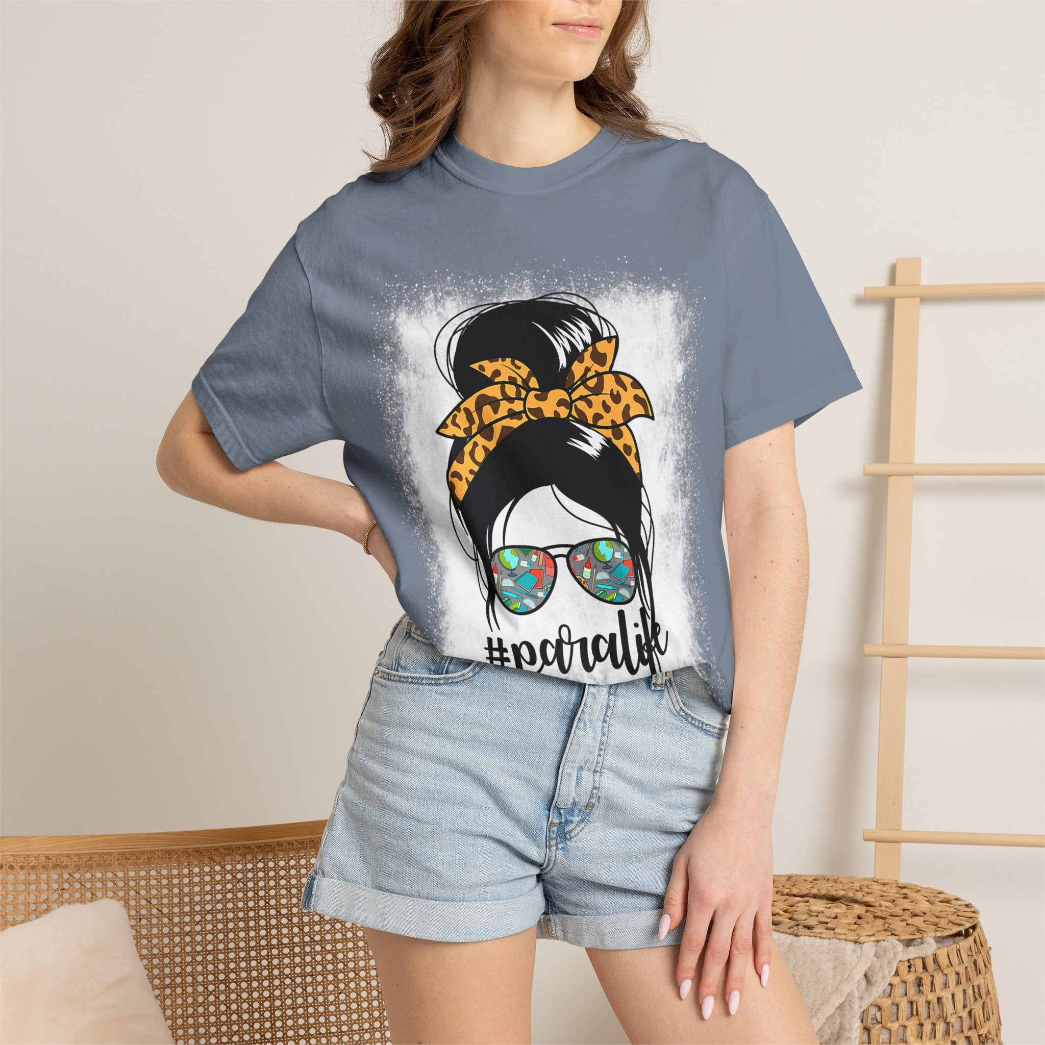 Para Life Graphic Tee — #paralife Sunglasses Messy Bun Shirt for Moms