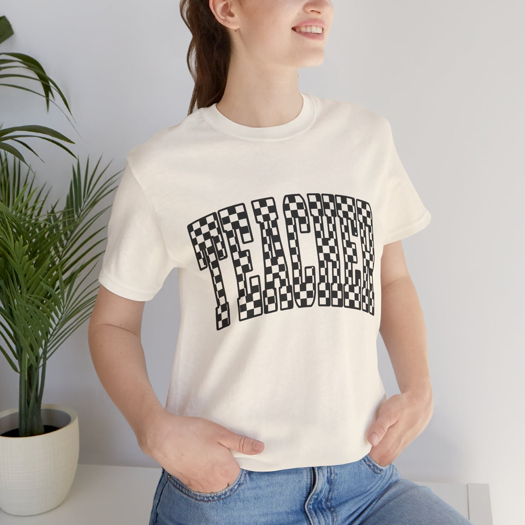 Teacher Checkerboard Graphic Tee