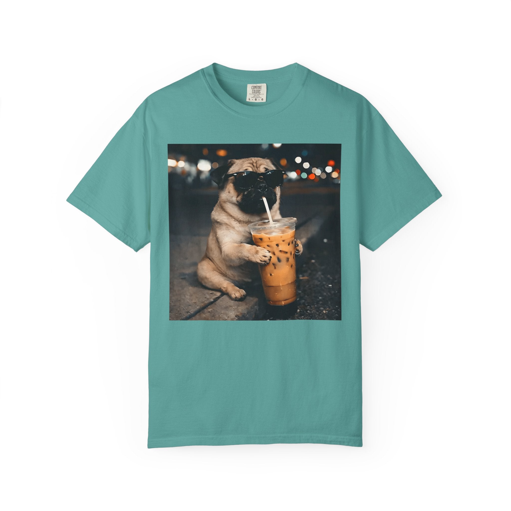 Pug Drinking Boba T‑Shirt — Cute Dog Bubble Tea Graphic Tee