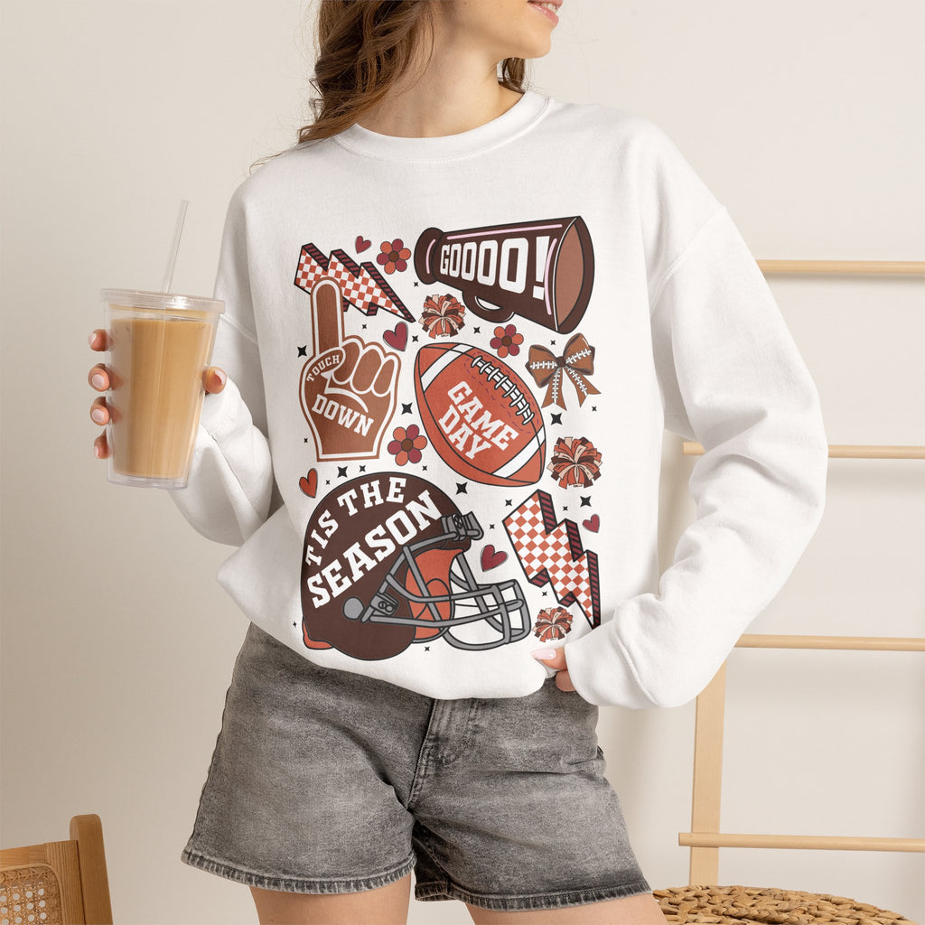 Football Season Crewneck Sweatshirt – 'Tis the Season Game Day Design