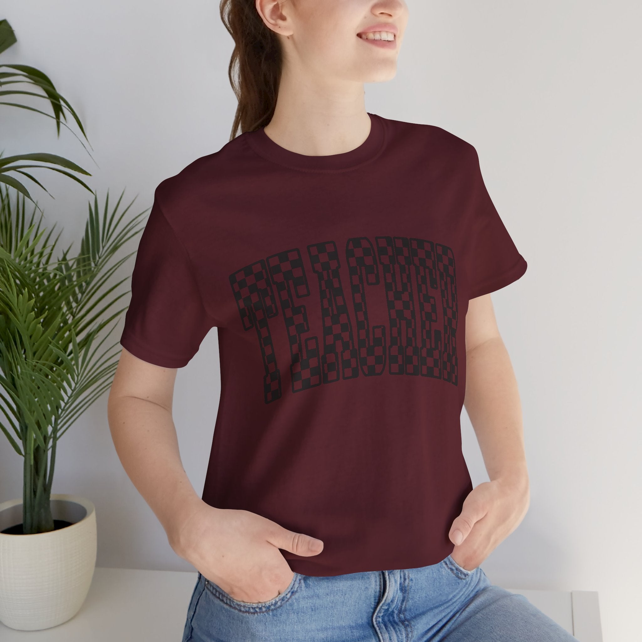 Teacher Checkerboard Graphic Tee
