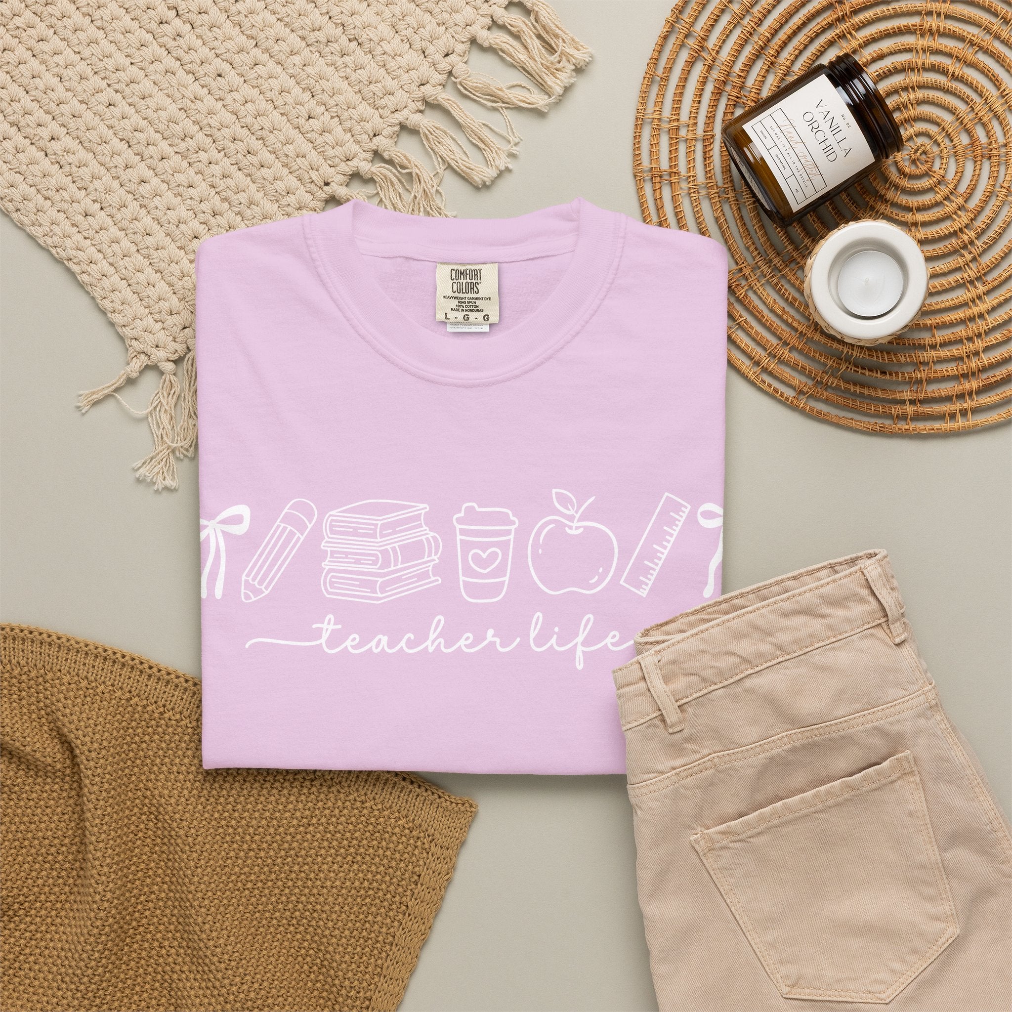 Teacher T-Shirt — Minimal Vintage Cream Tee