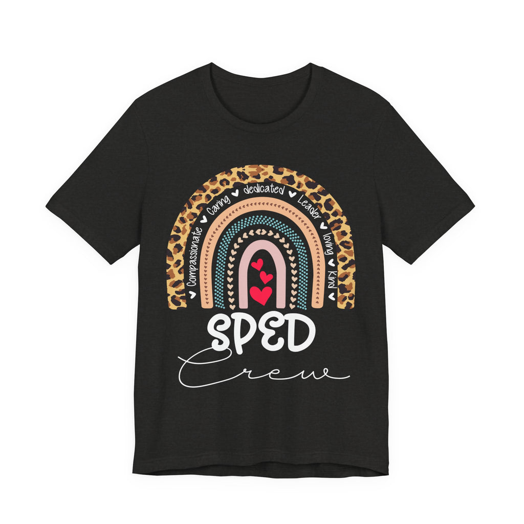 Leopard Rainbow Tee — Cute Pastel Heart Rainbow Graphic T-Shirt