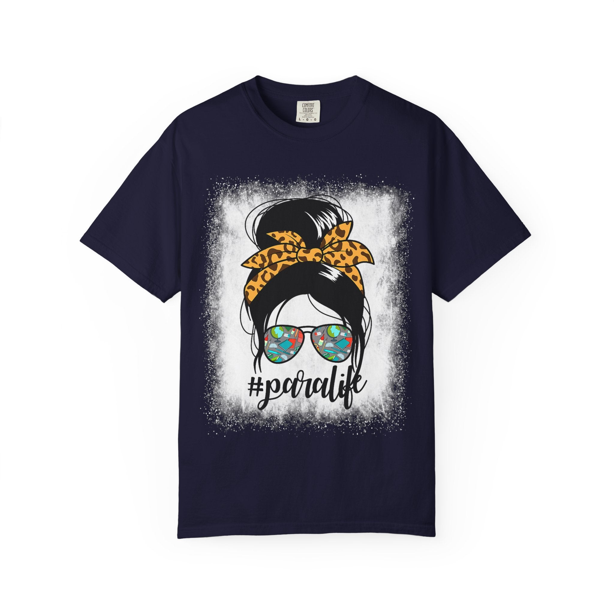 Para Life Graphic Tee — #paralife Sunglasses Messy Bun Shirt for Moms