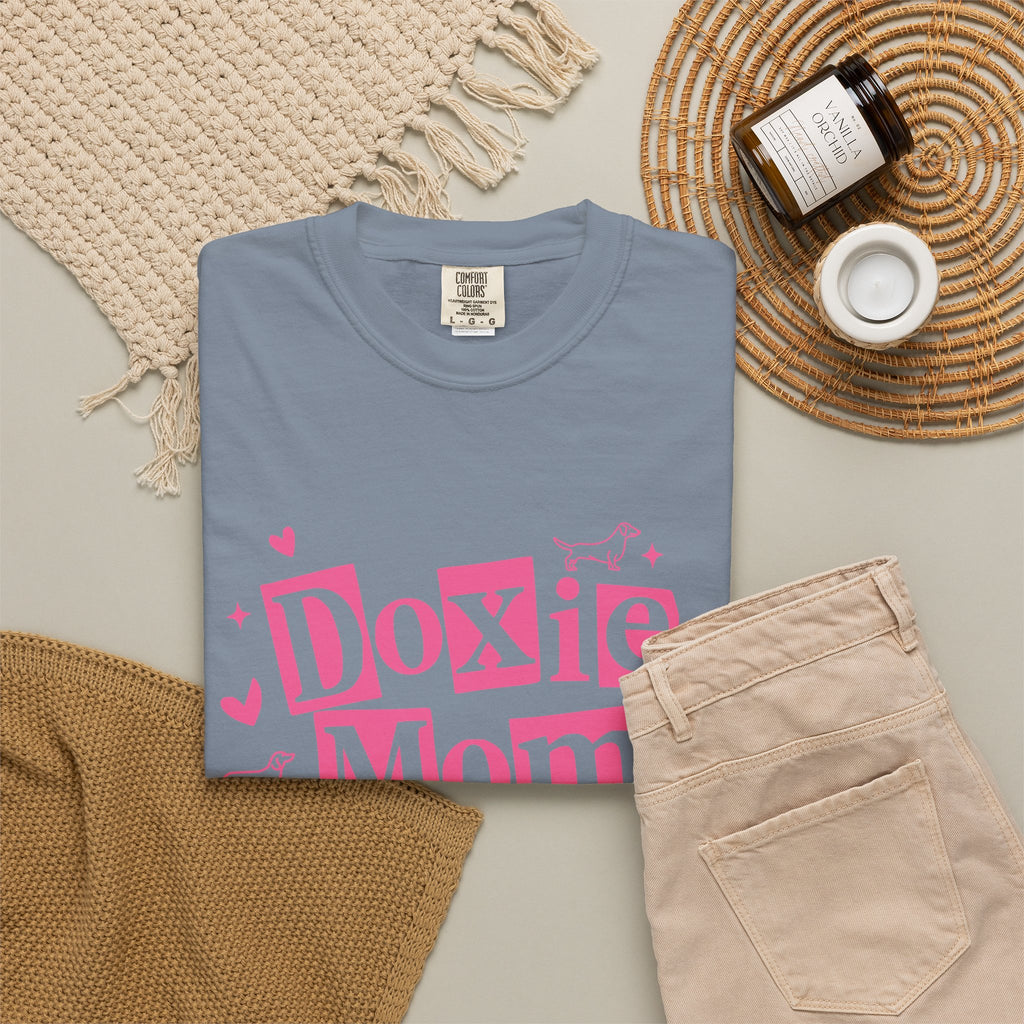 Doxie Mom T-Shirt — Cute Pink Dachshund Dog Mom Tee