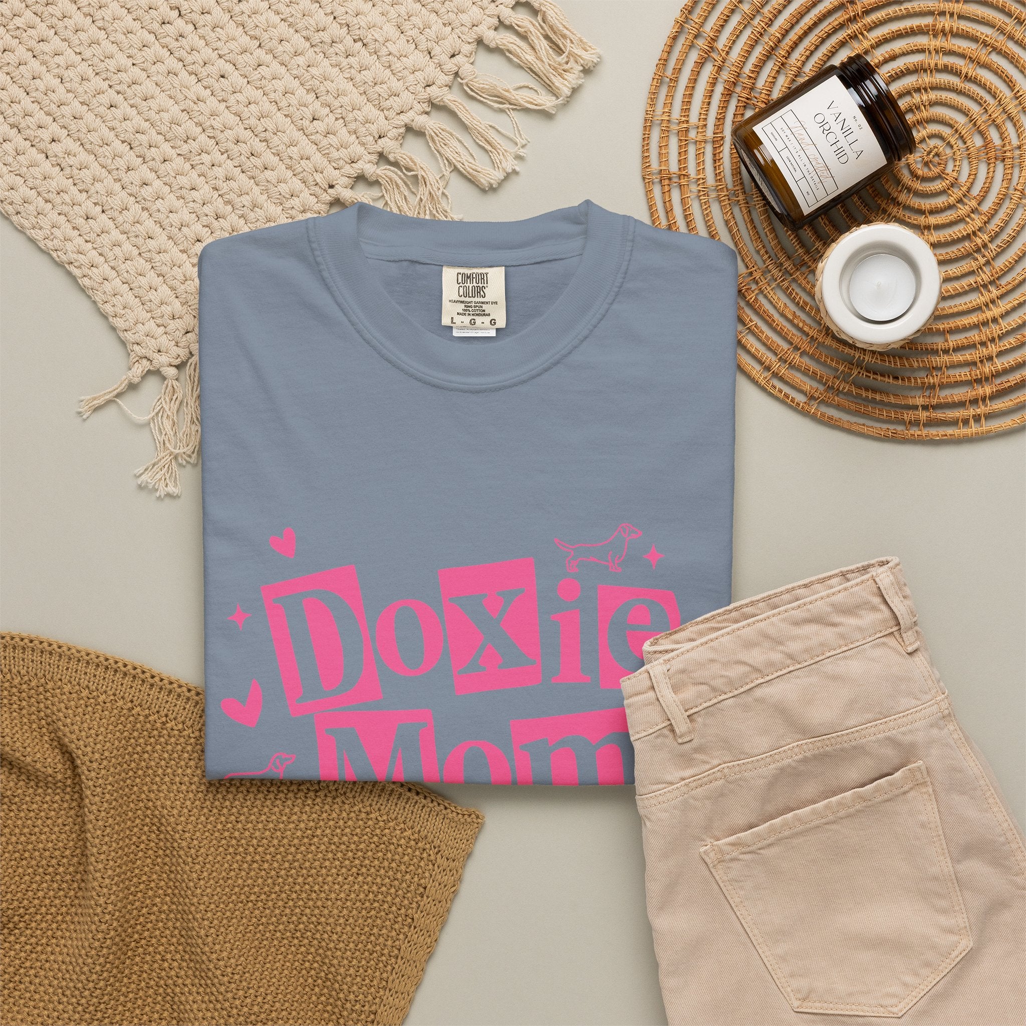 Doxie Mom T-Shirt — Cute Pink Dachshund Dog Mom Tee