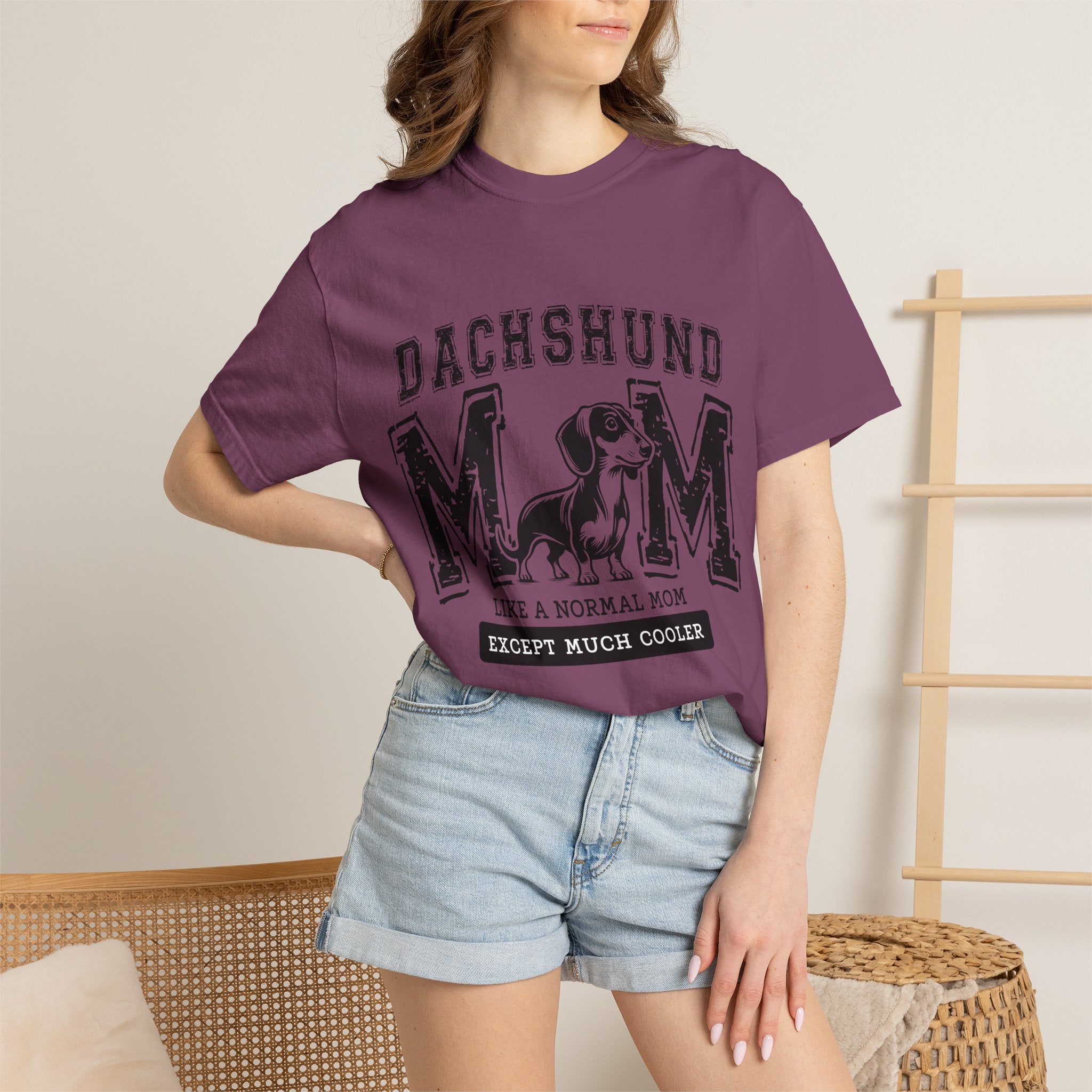 Dachshund Mom T-Shirt — "Like a Normal Mom Except Much Cooler" Dog Lover Tee
