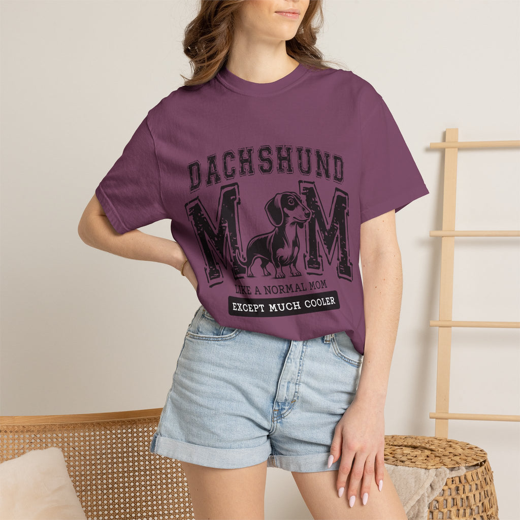 Dachshund Mom T-Shirt — "Like a Normal Mom Except Much Cooler" Dog Lover Tee