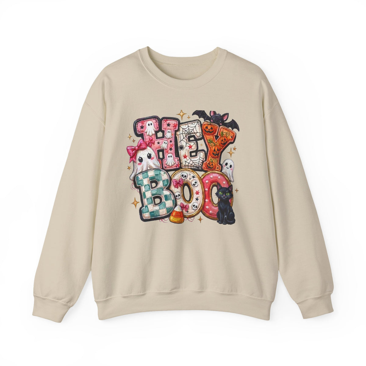 Halloween 'Boo!' Crewneck Sweatshirt – Cute Ghosts & Candy Halloween Pullover