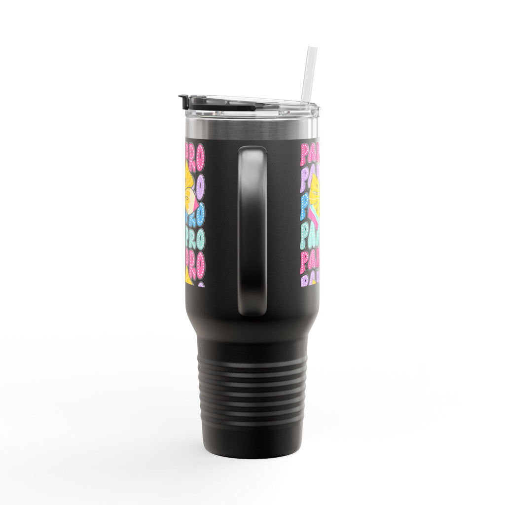 40oz Insulated Travel Mug — Colorful 'PARA' Pattern with Bow Design