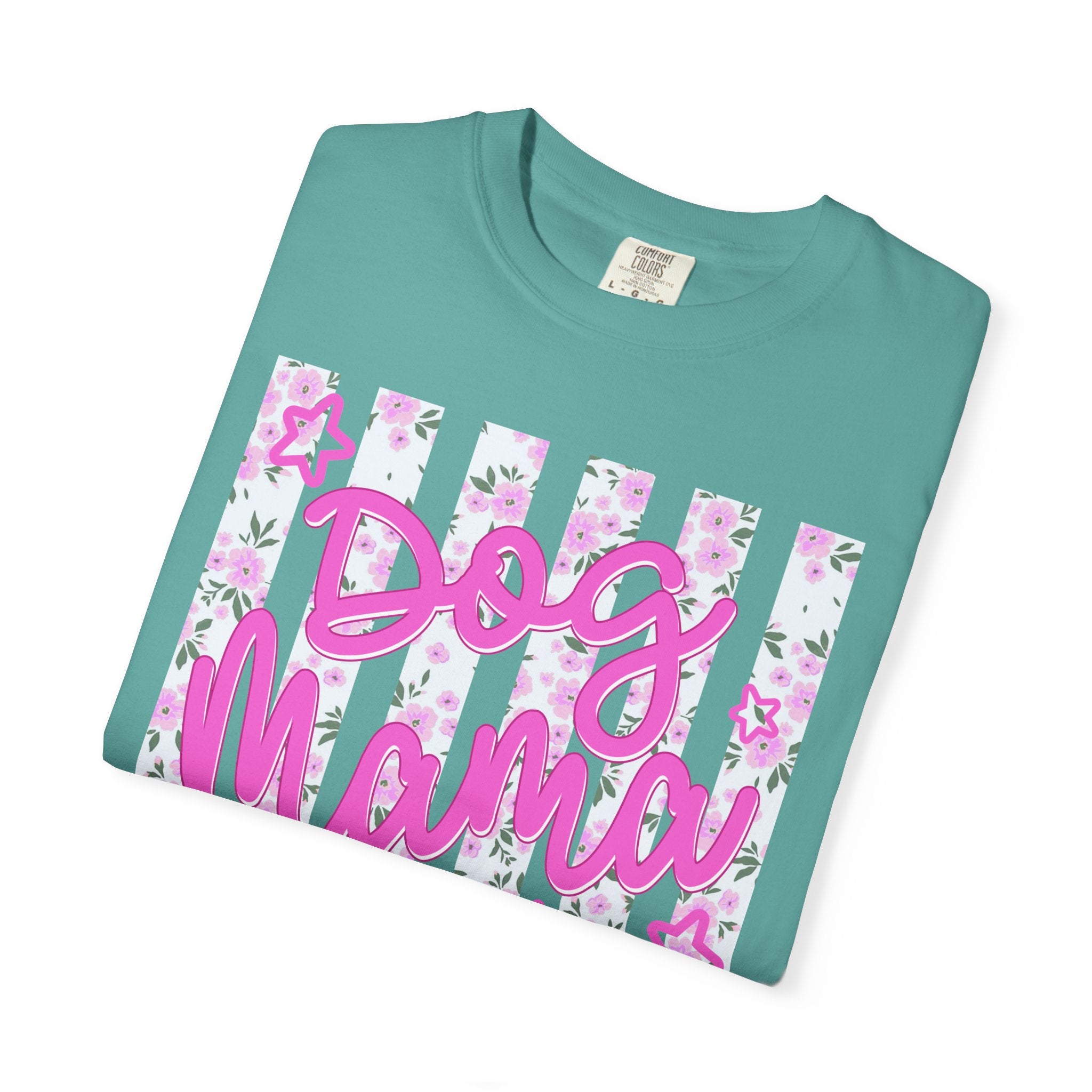 Dog Mama Floral Flag T-Shirt