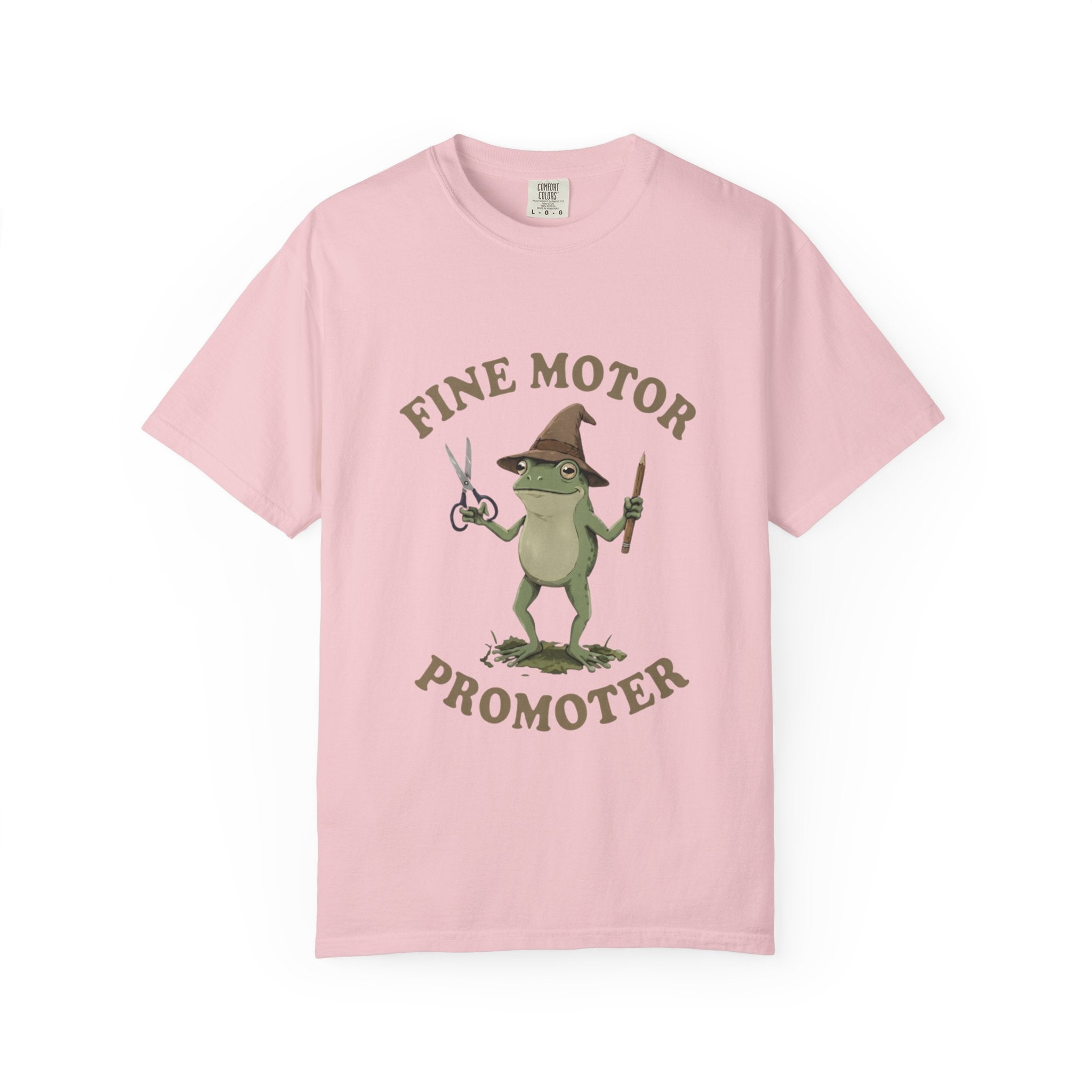 Fine Motor Promoter T-Shirt — Cute Frog Teacher Occupational Therapy Tee