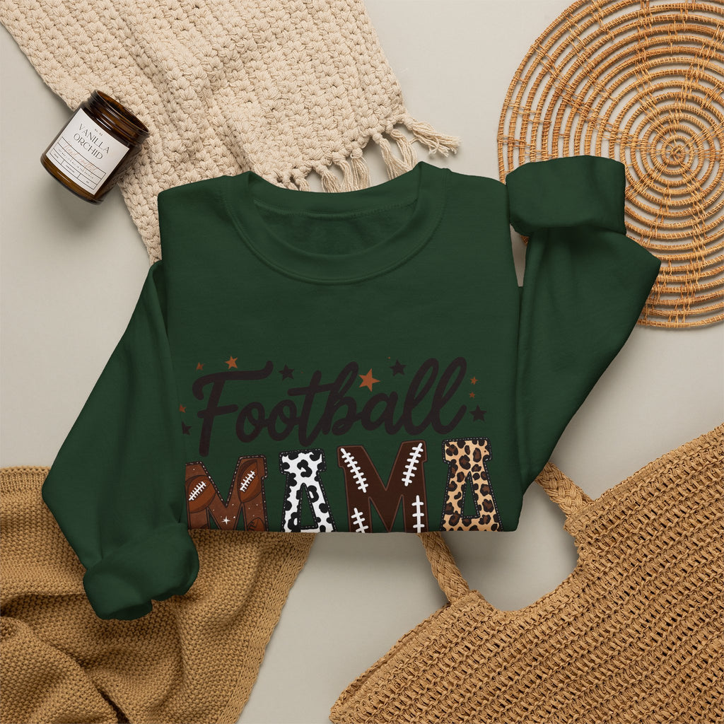 Football Mama Sweatshirt – Leopard Print Football Mom Crewneck