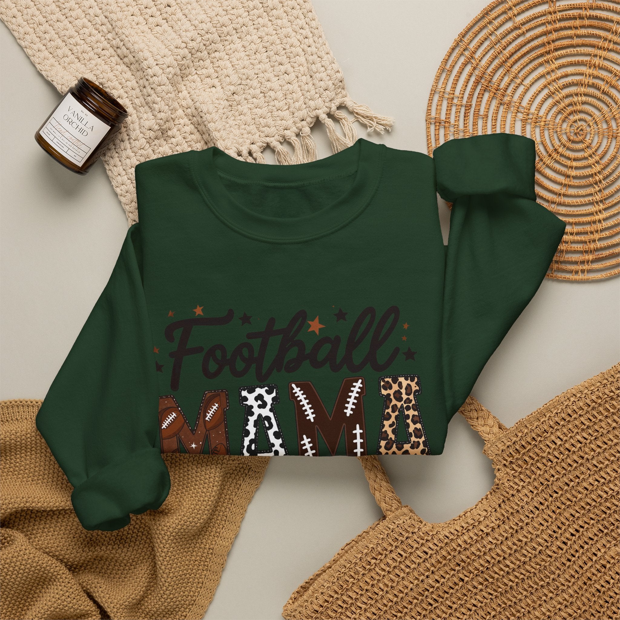 Football Mama Sweatshirt – Leopard Print Football Mom Crewneck