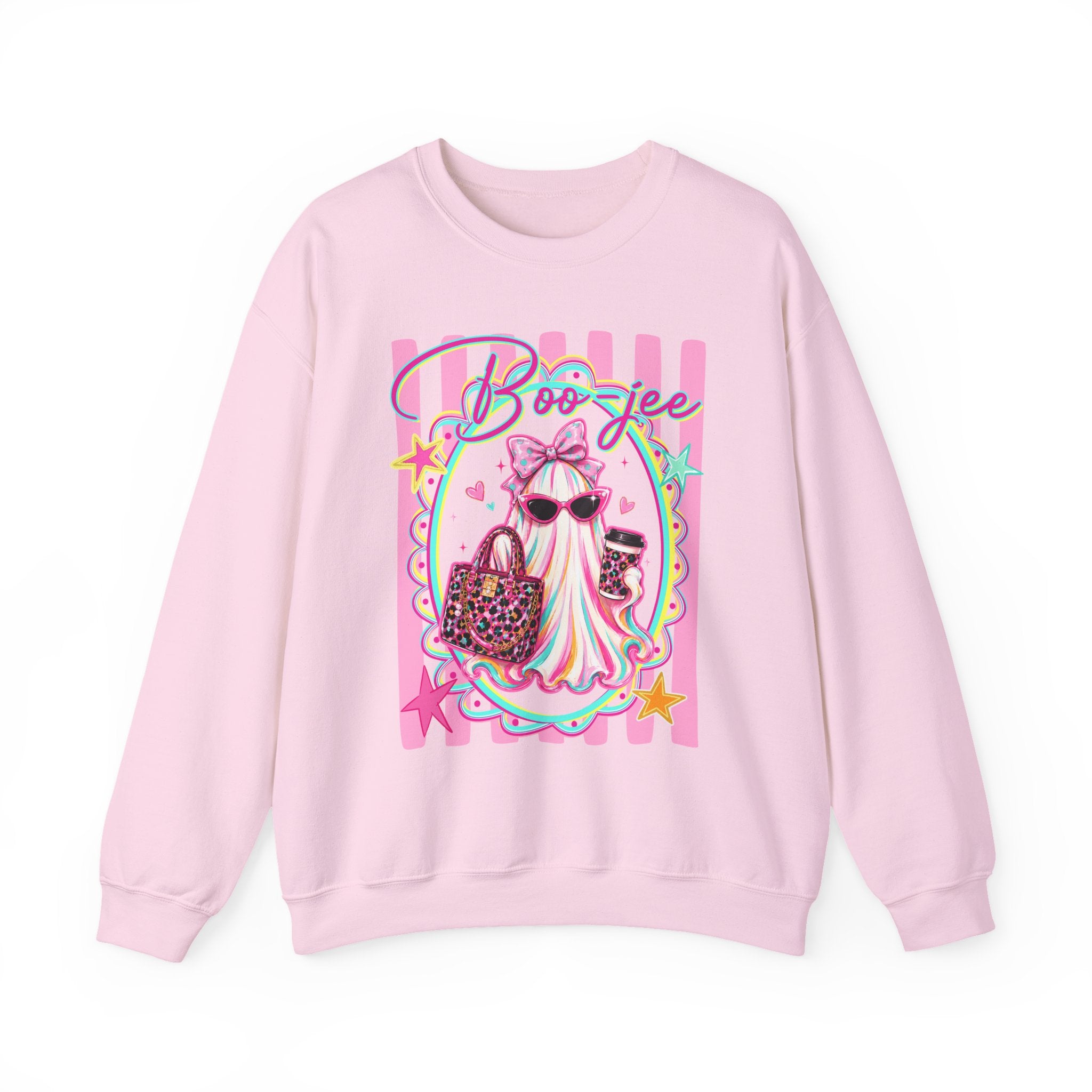 Halloween Crewneck Sweatshirt — "Boo-jee" Cute Ghost Fashion Graphic