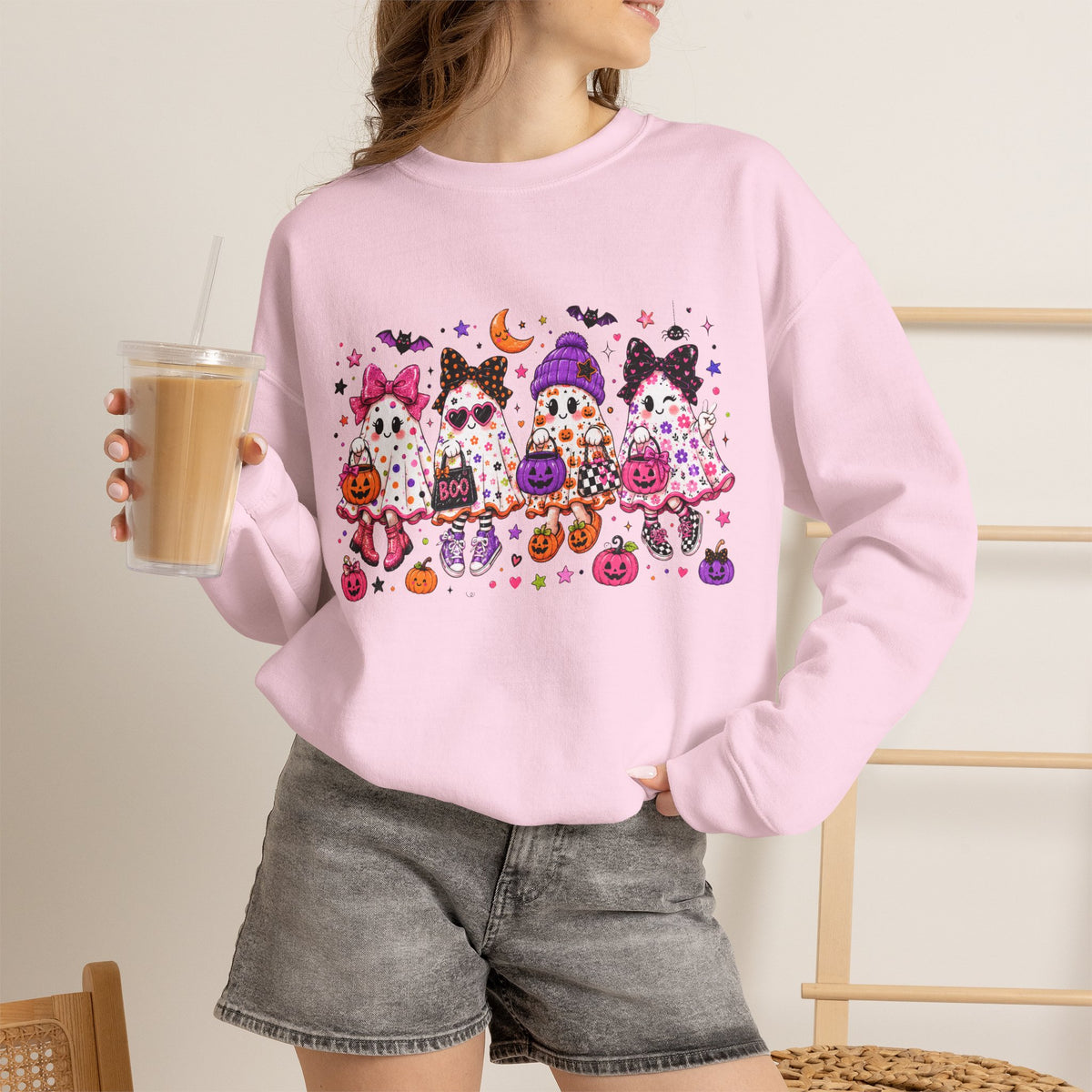 Halloween Gnomes Crewneck Sweatshirt — Cute Trick-or-Treat Gnome Halloween Sweater