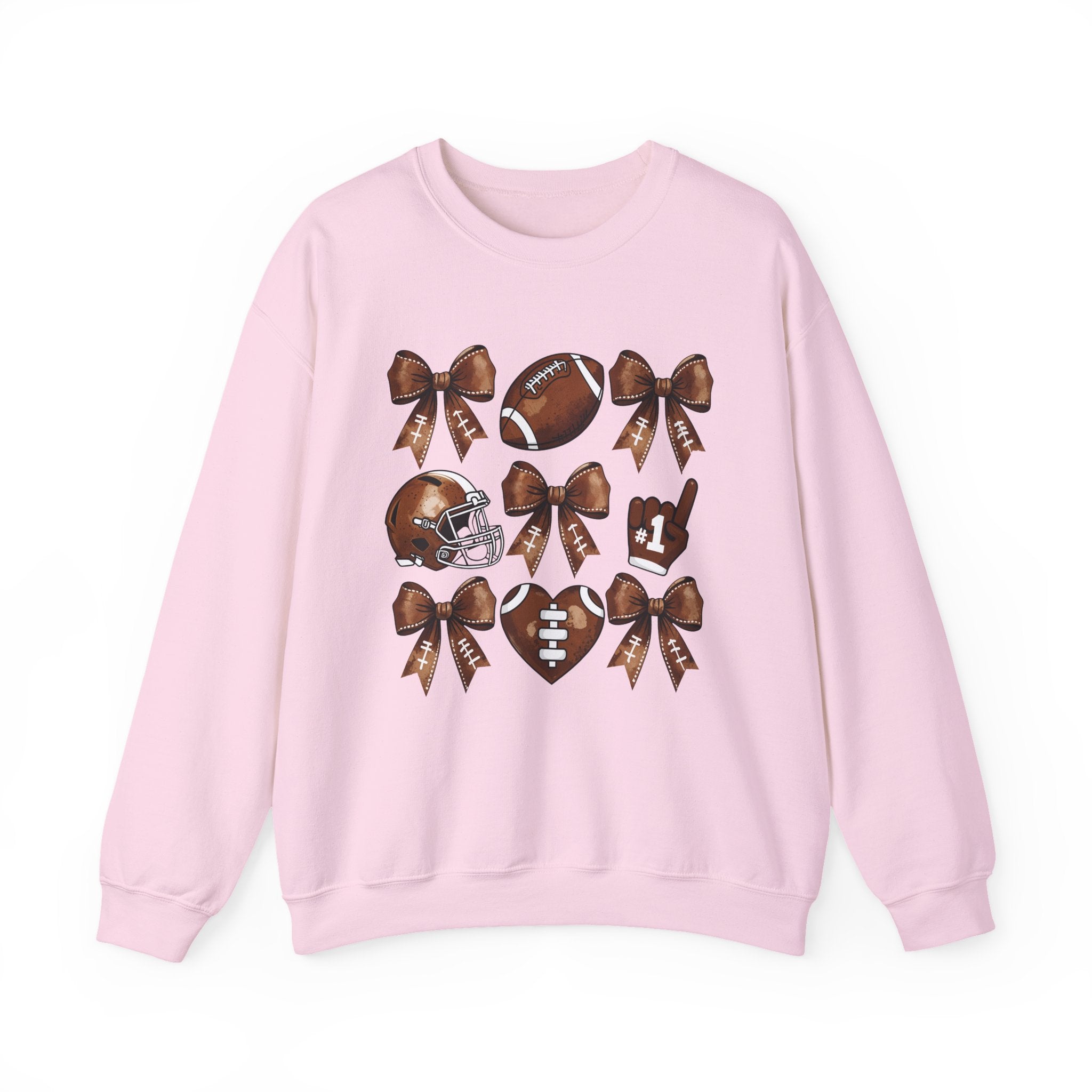 Football Ribbon Icons Crewneck Sweatshirt