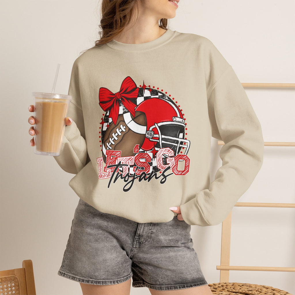 Trojans Football Mom Crewneck Sweatshirt