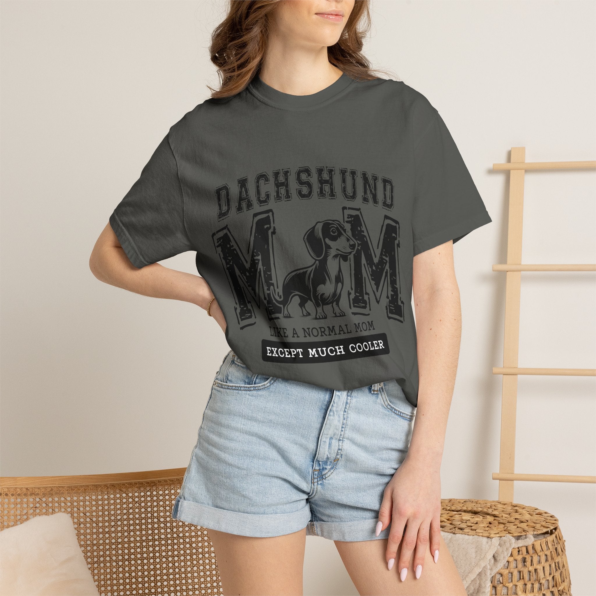 Dachshund Mom T-Shirt — "Like a Normal Mom Except Much Cooler" Dog Lover Tee
