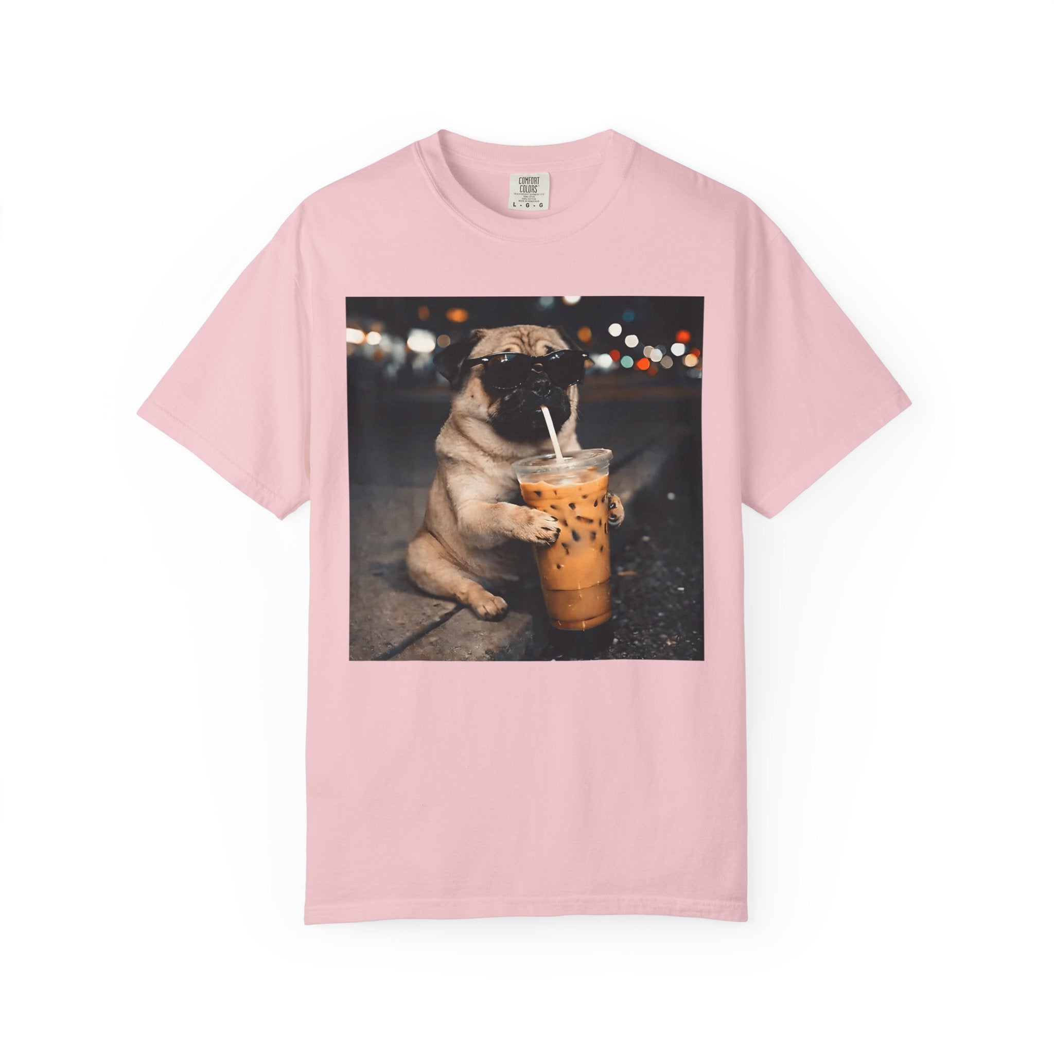 Pug Drinking Boba T‑Shirt — Cute Dog Bubble Tea Graphic Tee