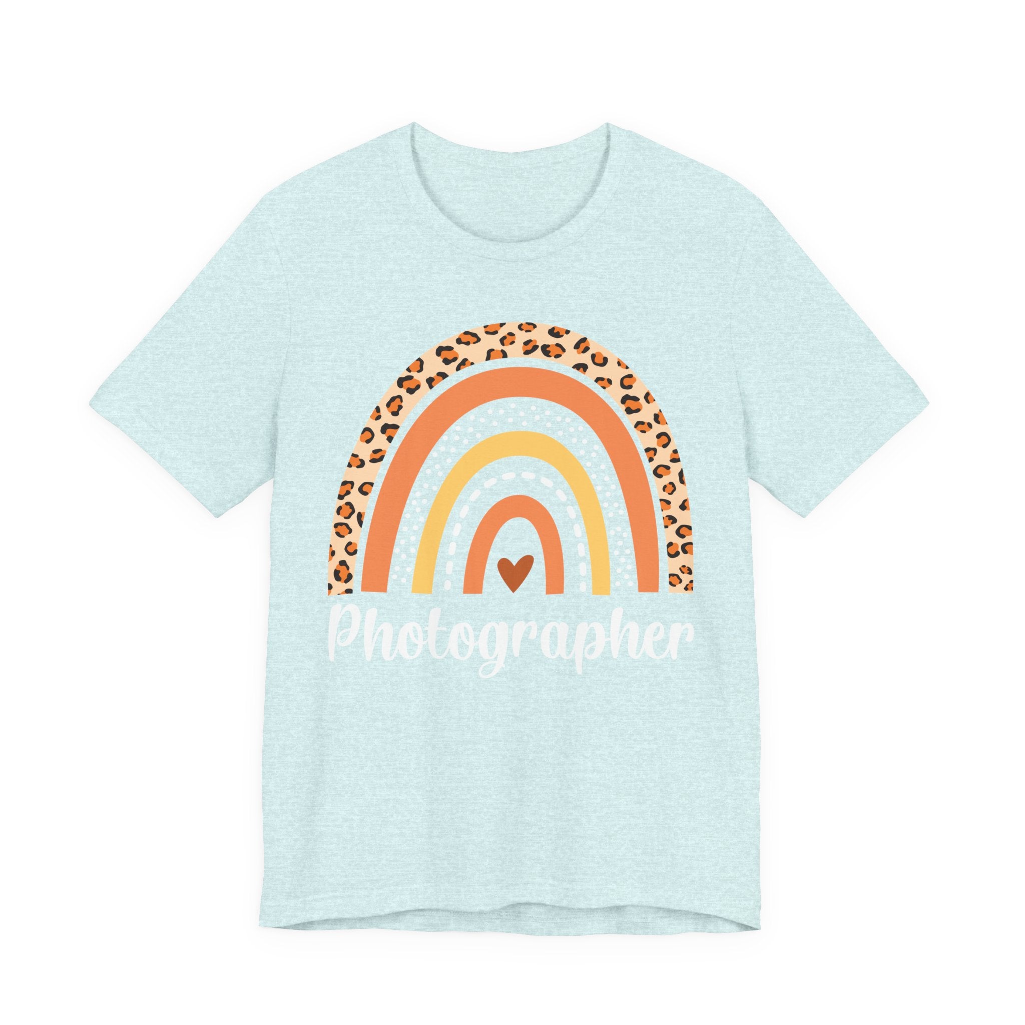 Leopard Rainbow  Photographer Tee — Boho Heart Graphic T-Shirt
