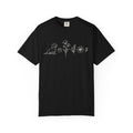 Floral Dachschund Line Art T-Shirt — Minimal Dog & Wildflower Tee
