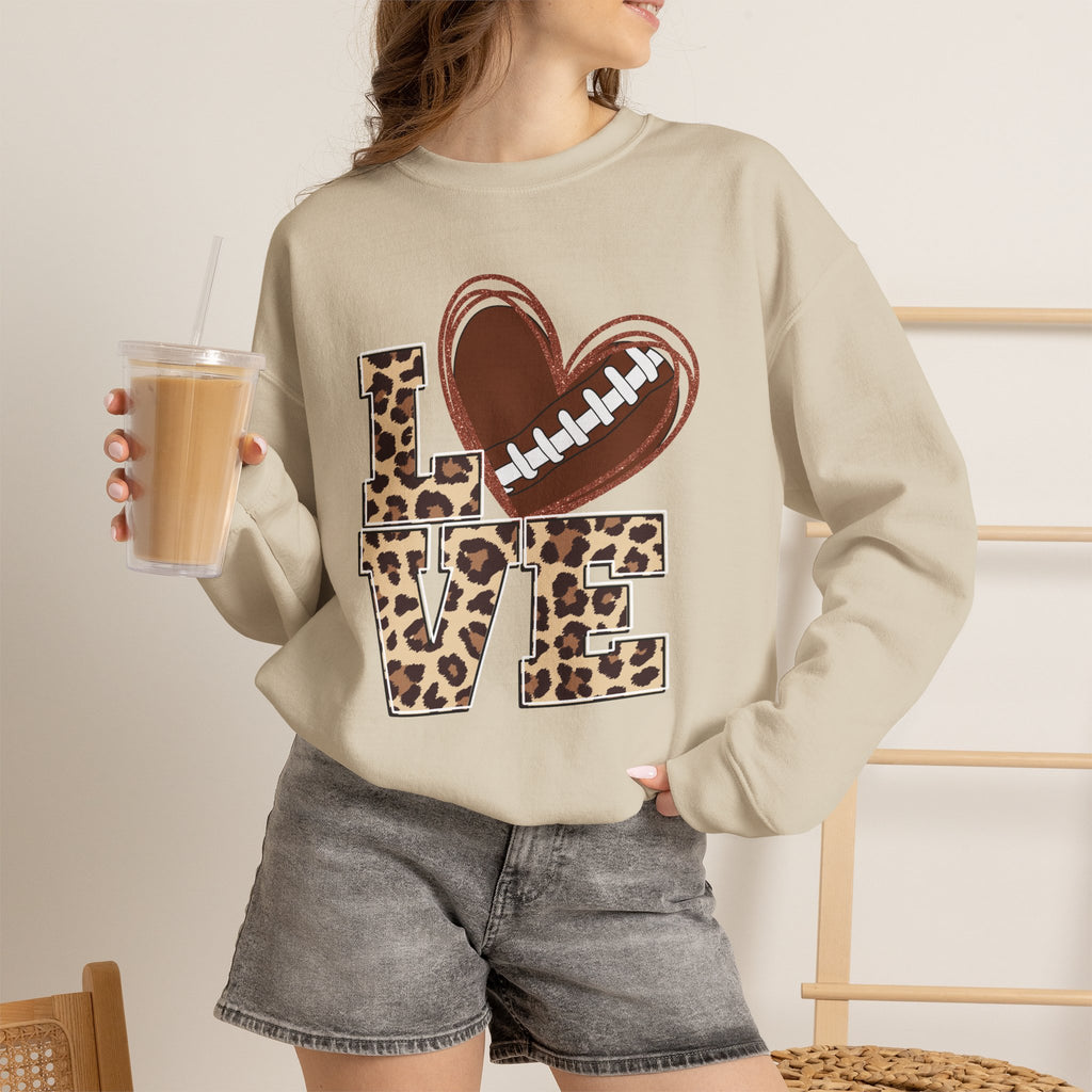 Football Love Leopard Sweatshirt