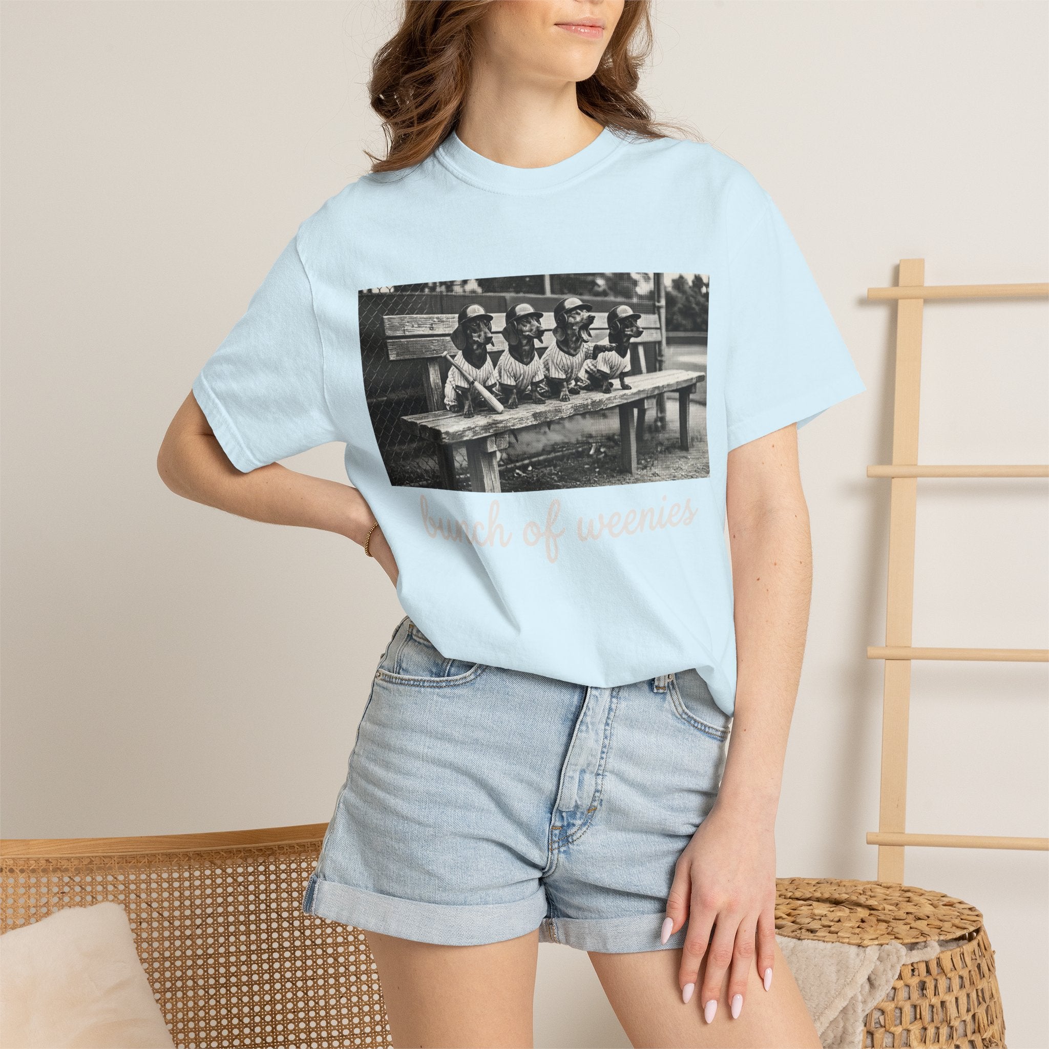 Vintage Bunch of Weenies White Text Photo T-Shirt