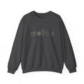 Photography Icons Crewneck Sweatshirt — Minimal Camera, Lens, Film & Tripod Design