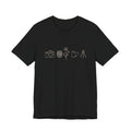 Photography Icons Tee — Minimal Camera, Film, Flower & Tripod Graphic Shirt