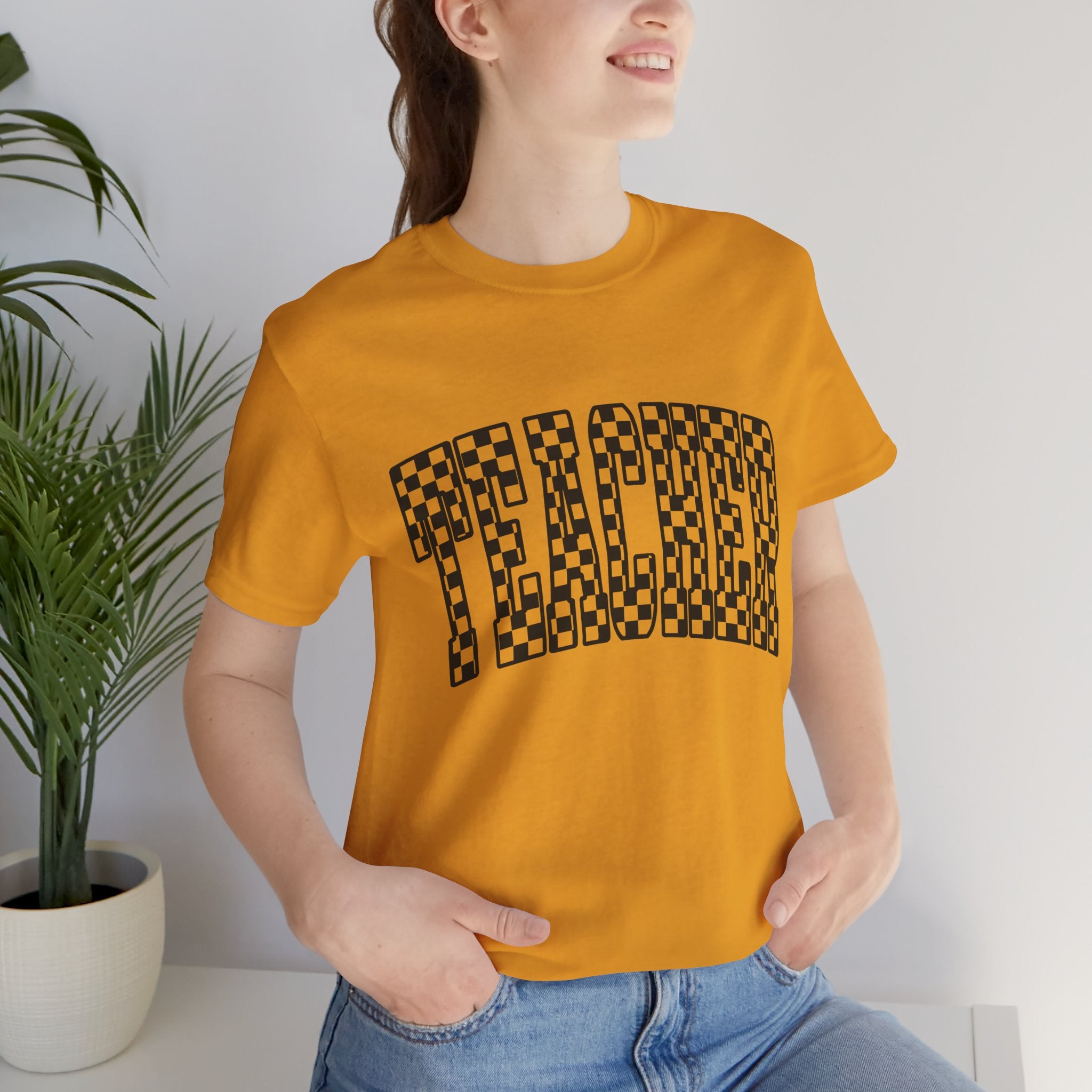 Teacher Checkerboard Graphic Tee