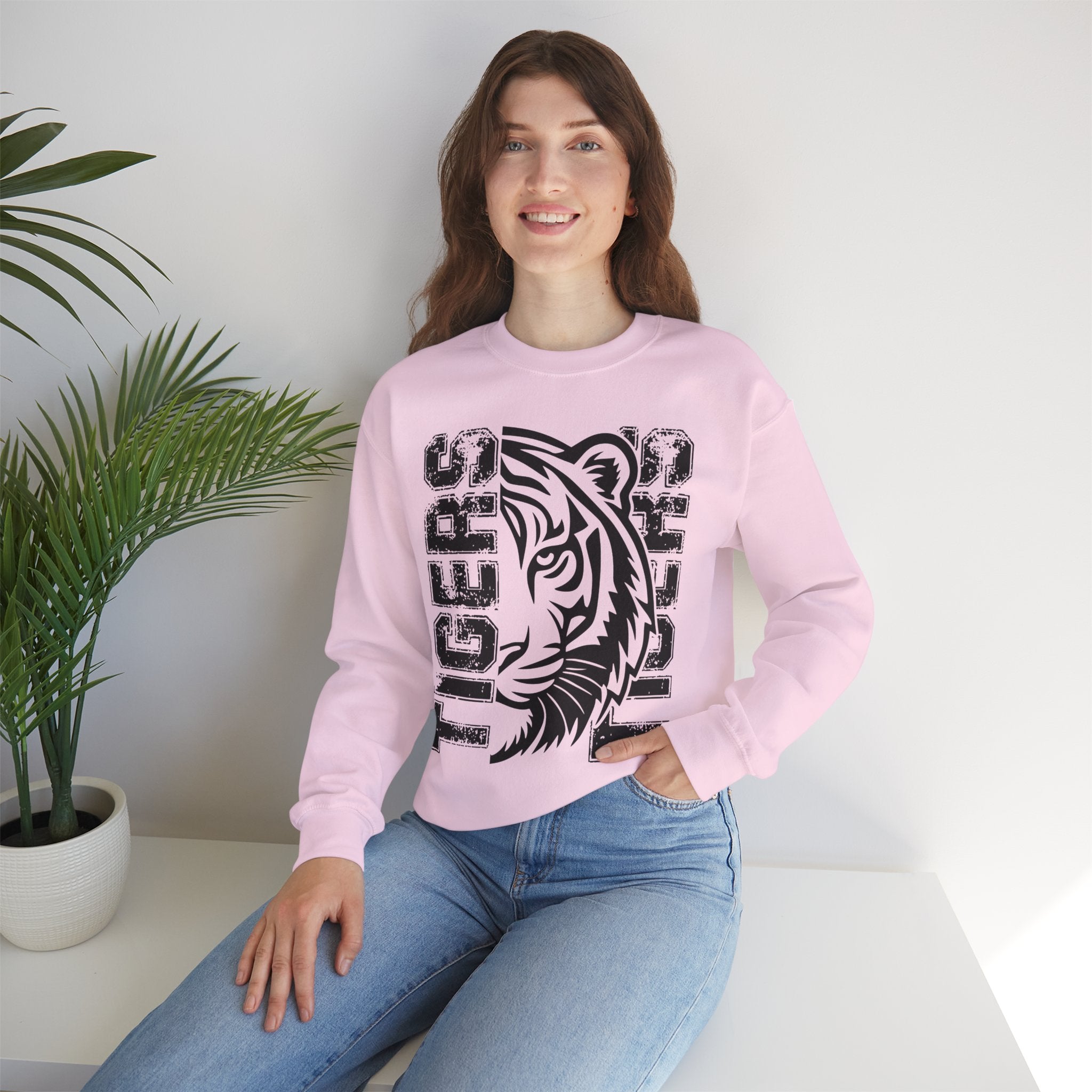 Tiger Mascot Crewneck Sweatshirt