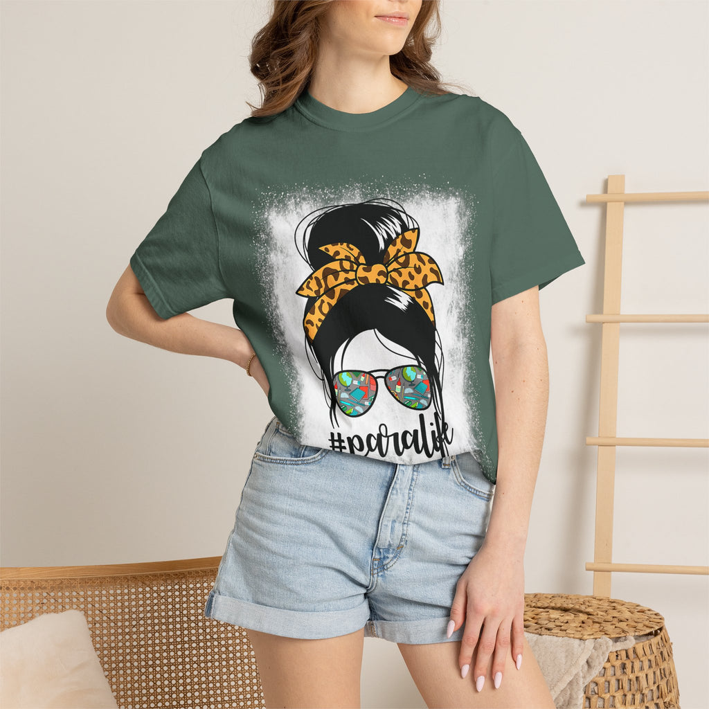 Para Life Graphic Tee — #paralife Sunglasses Messy Bun Shirt for Moms