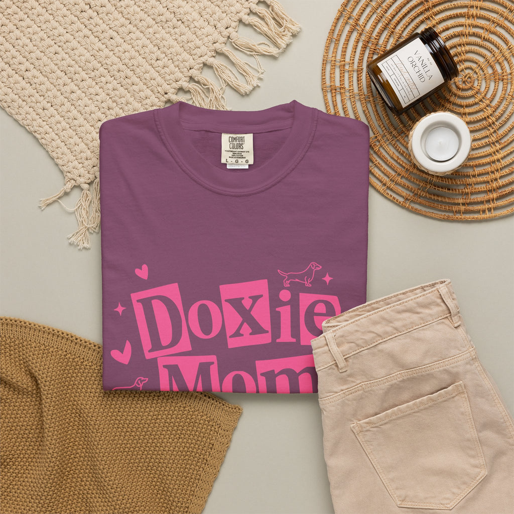 Doxie Mom T-Shirt — Cute Pink Dachshund Dog Mom Tee
