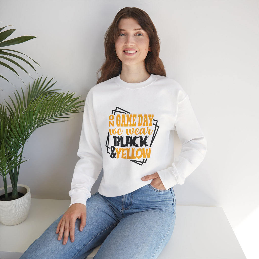 Game Day Indians Crewneck Sweatshirt – "On Game Day We Wear Black & Yellow"