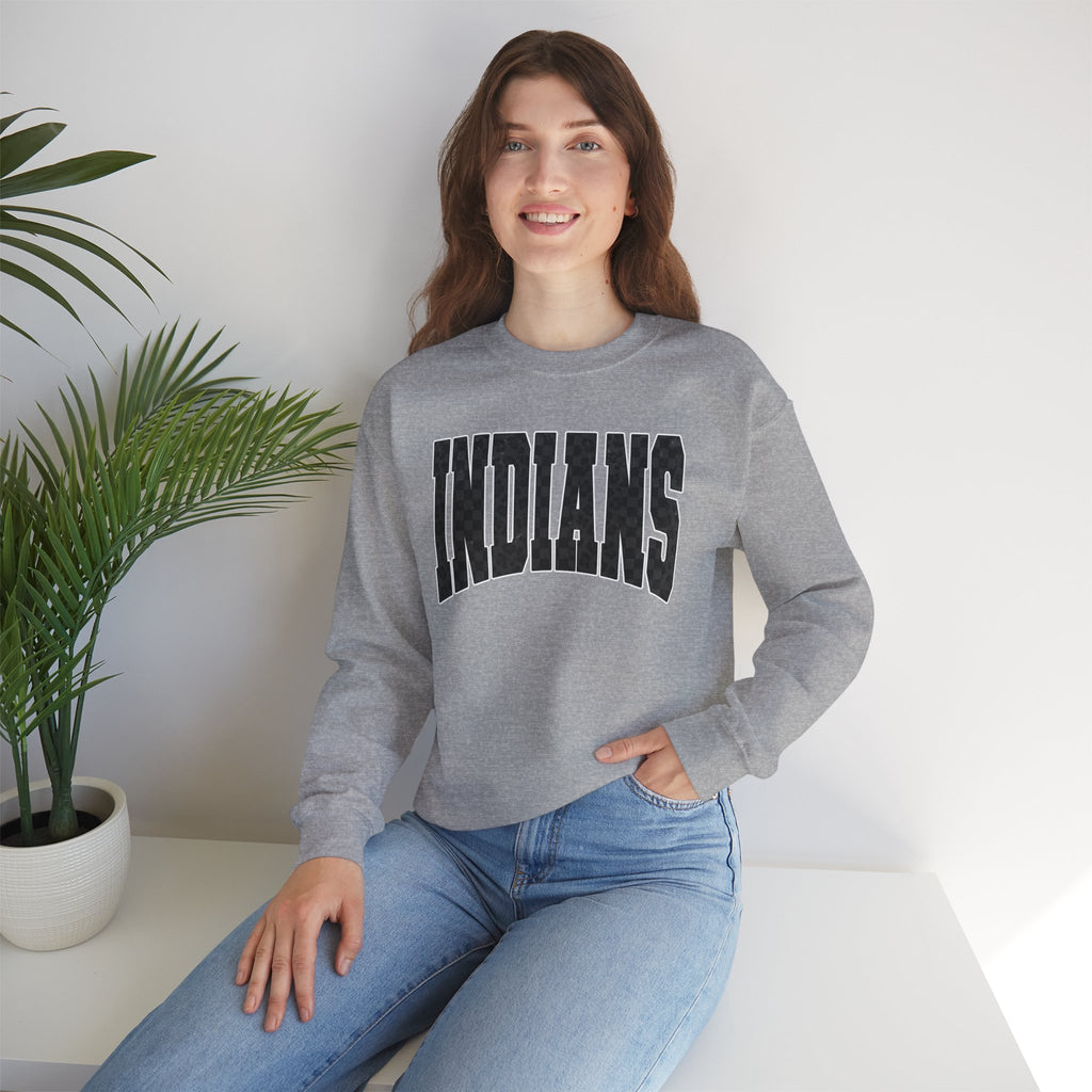 Indians Crewneck Sweatshirt — Vintage Collegiate Logo Pullover