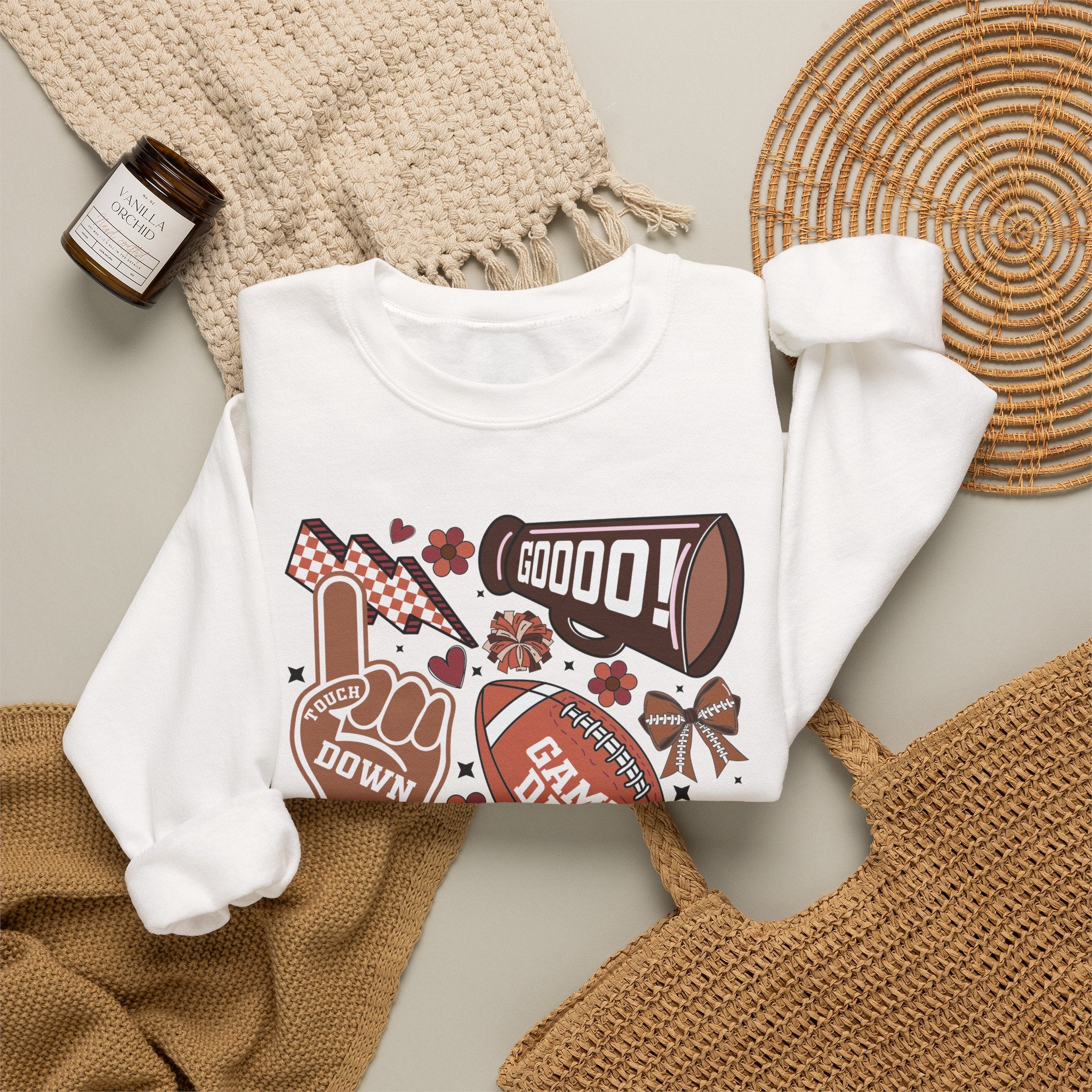 Football Season Crewneck Sweatshirt – 'Tis the Season Game Day Design