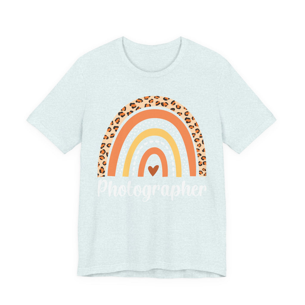 Leopard Rainbow  Photographer Tee — Boho Heart Graphic T-Shirt