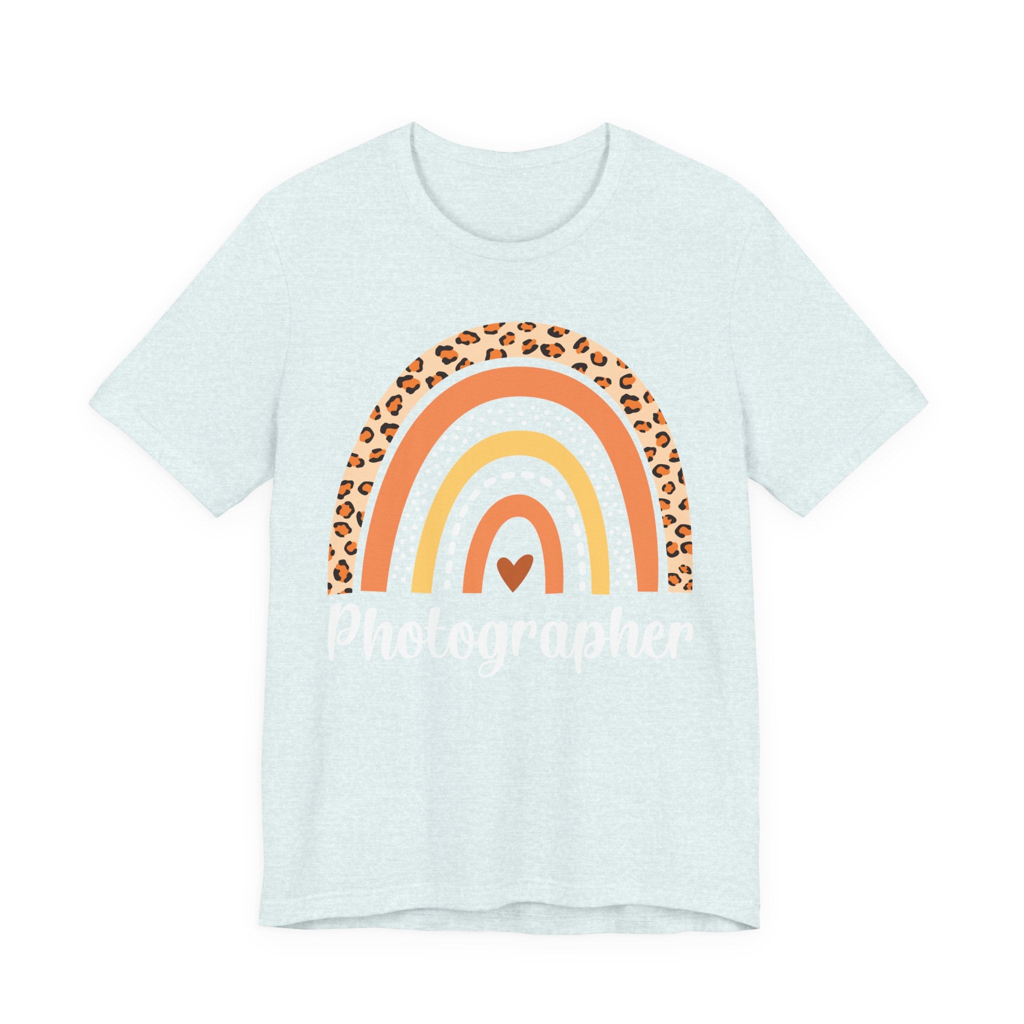 Leopard Rainbow  Photographer Tee — Boho Heart Graphic T-Shirt