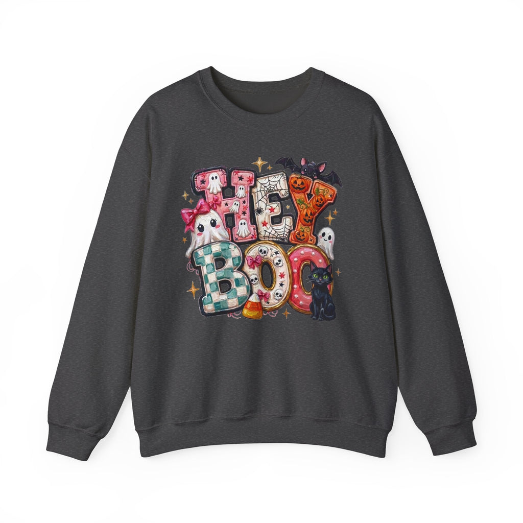 Halloween 'Boo!' Crewneck Sweatshirt – Cute Ghosts & Candy Halloween Pullover