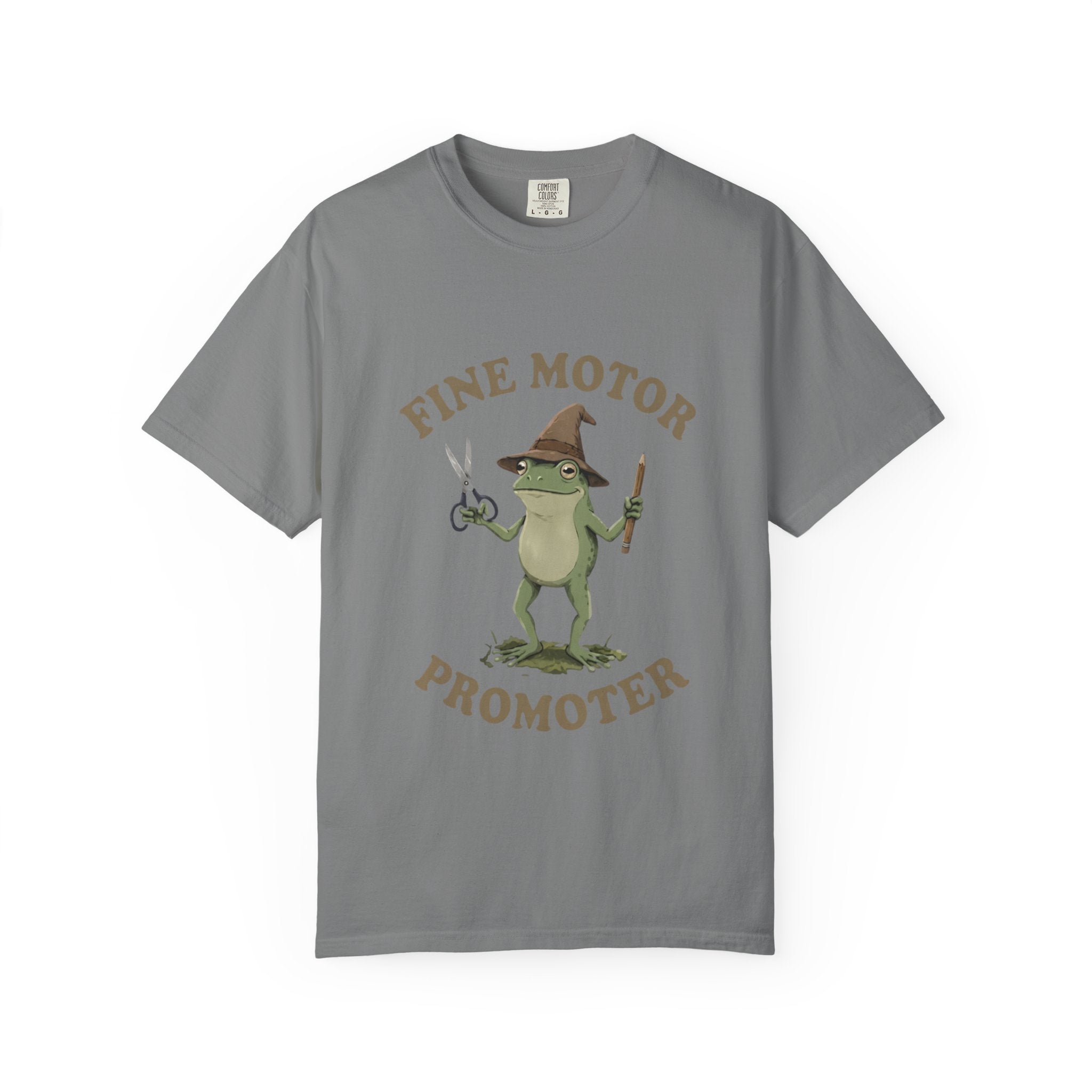 Fine Motor Promoter T-Shirt — Cute Frog Teacher Occupational Therapy Tee