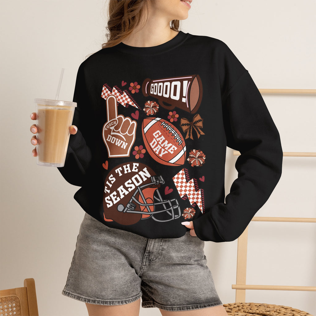Football Season Crewneck Sweatshirt – 'Tis the Season Game Day Design