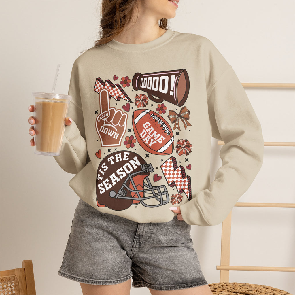 Football Season Crewneck Sweatshirt – 'Tis the Season Game Day Design