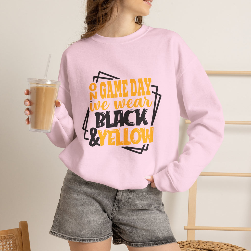 Game Day Indians Crewneck Sweatshirt – "On Game Day We Wear Black & Yellow"