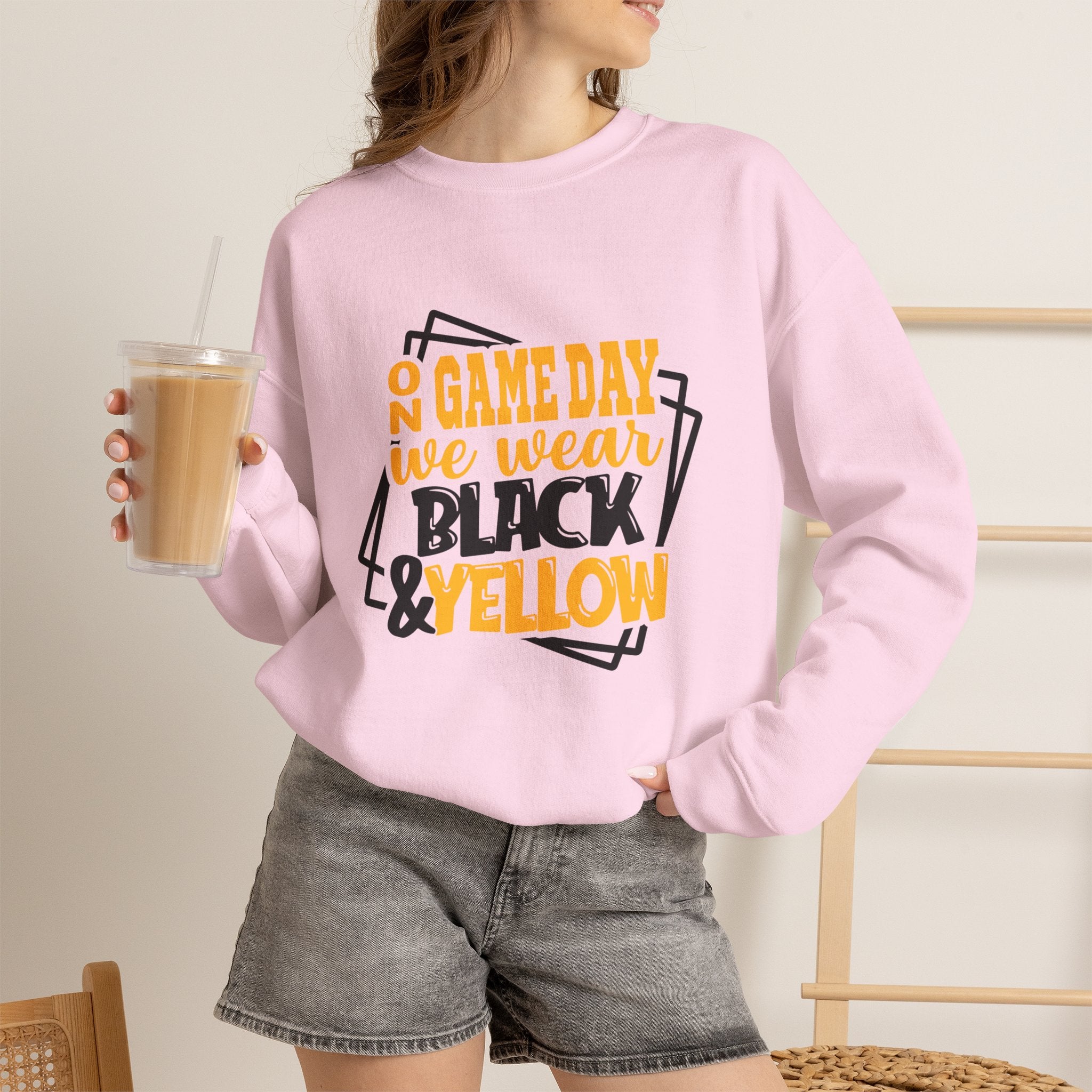 Game Day Indians Crewneck Sweatshirt – "On Game Day We Wear Black & Yellow"