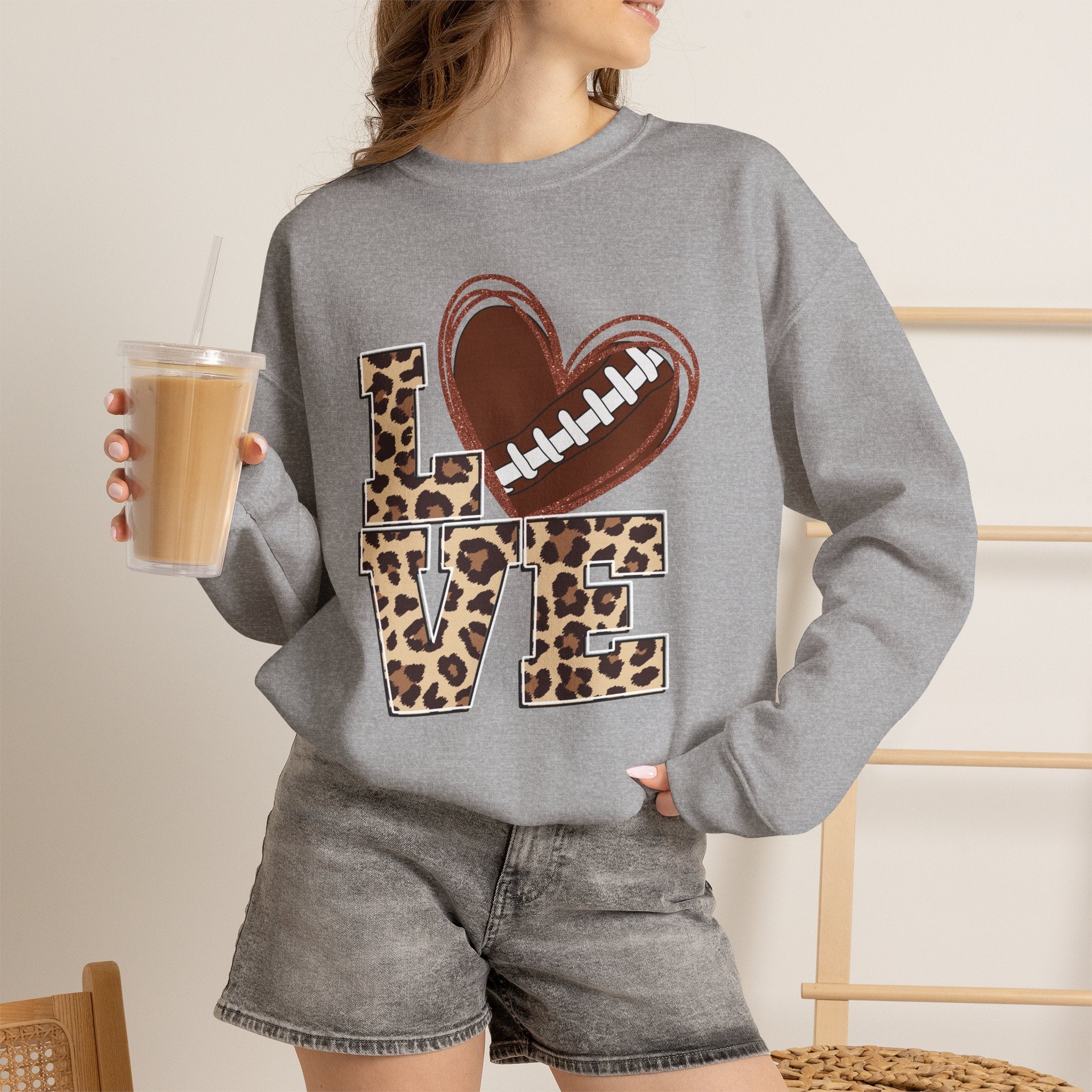 Football Love Leopard Sweatshirt