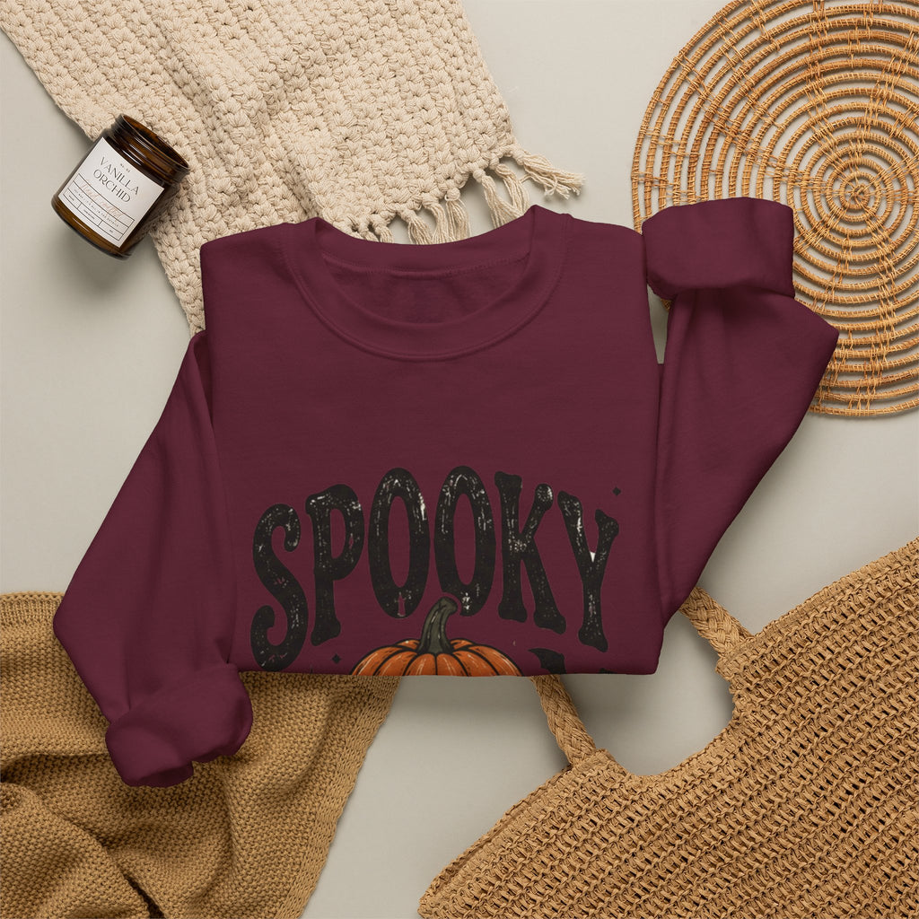 Spooky Season Sweatshirt — Pumpkin Jack-O'-Lantern Halloween Crewneck