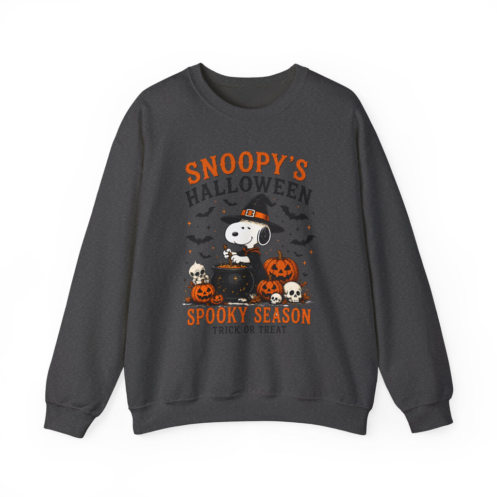 Snoopy Halloween Crewneck Sweatshirt – Spooky Season Trick-or-Treat Design