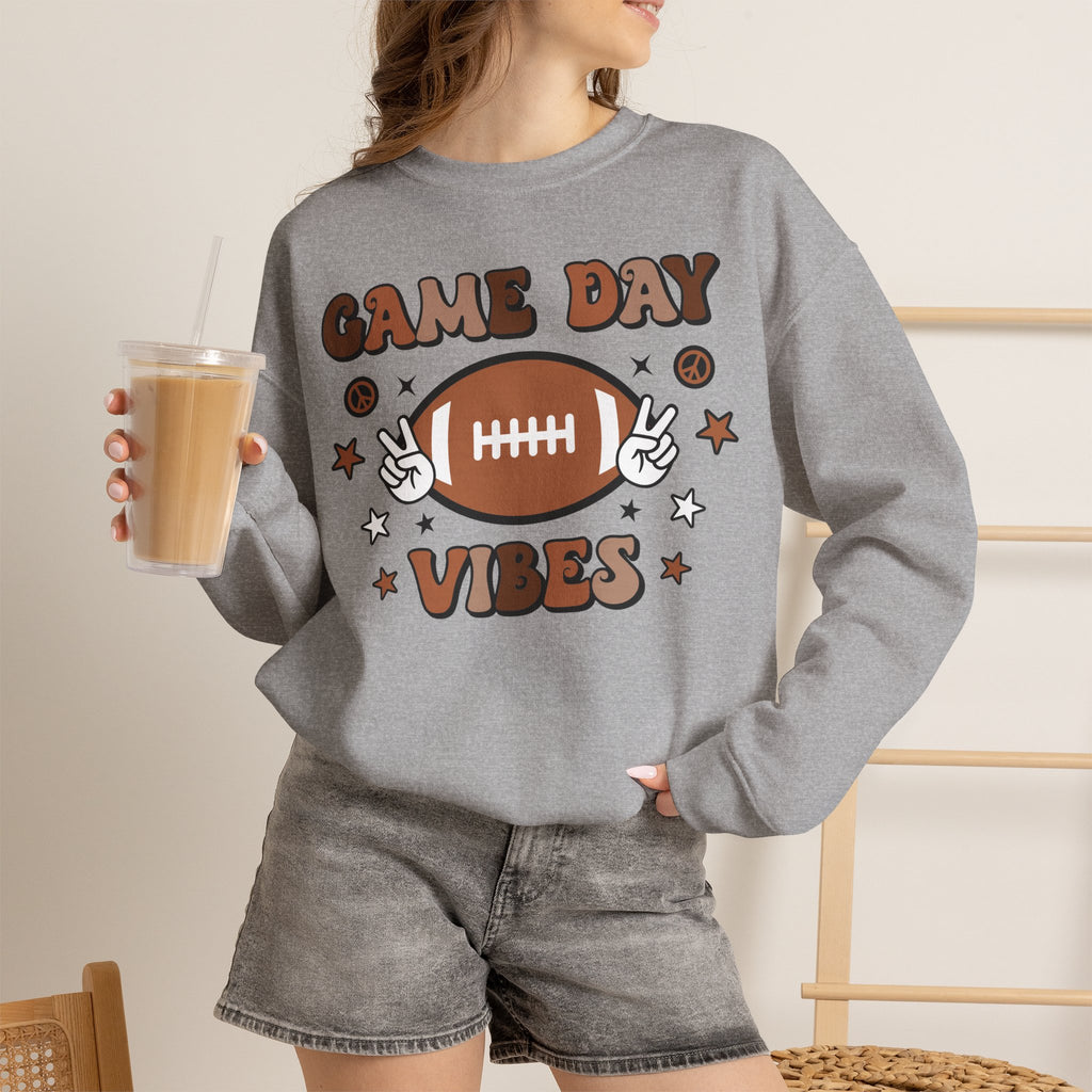 Game Day Vibes Sweatshirt — Retro Football Crewneck