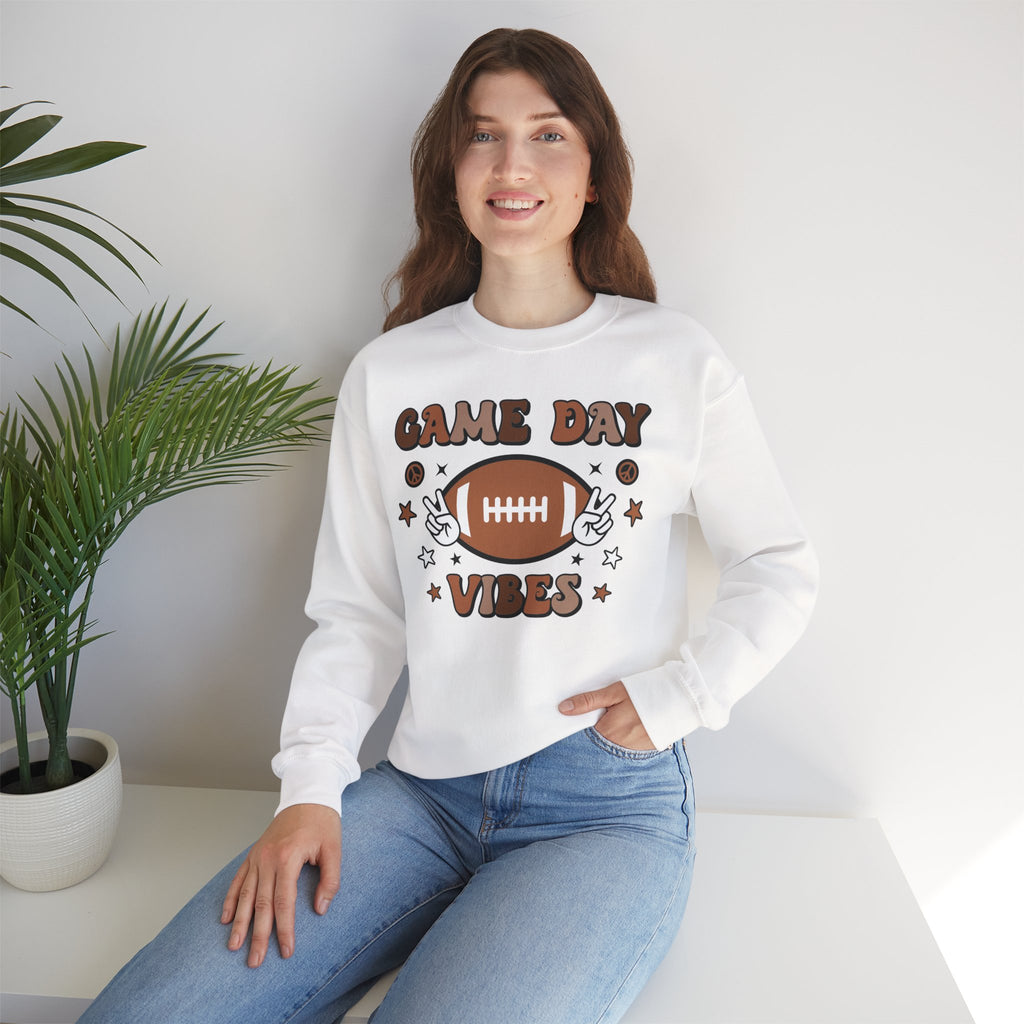 Game Day Vibes Sweatshirt — Retro Football Crewneck